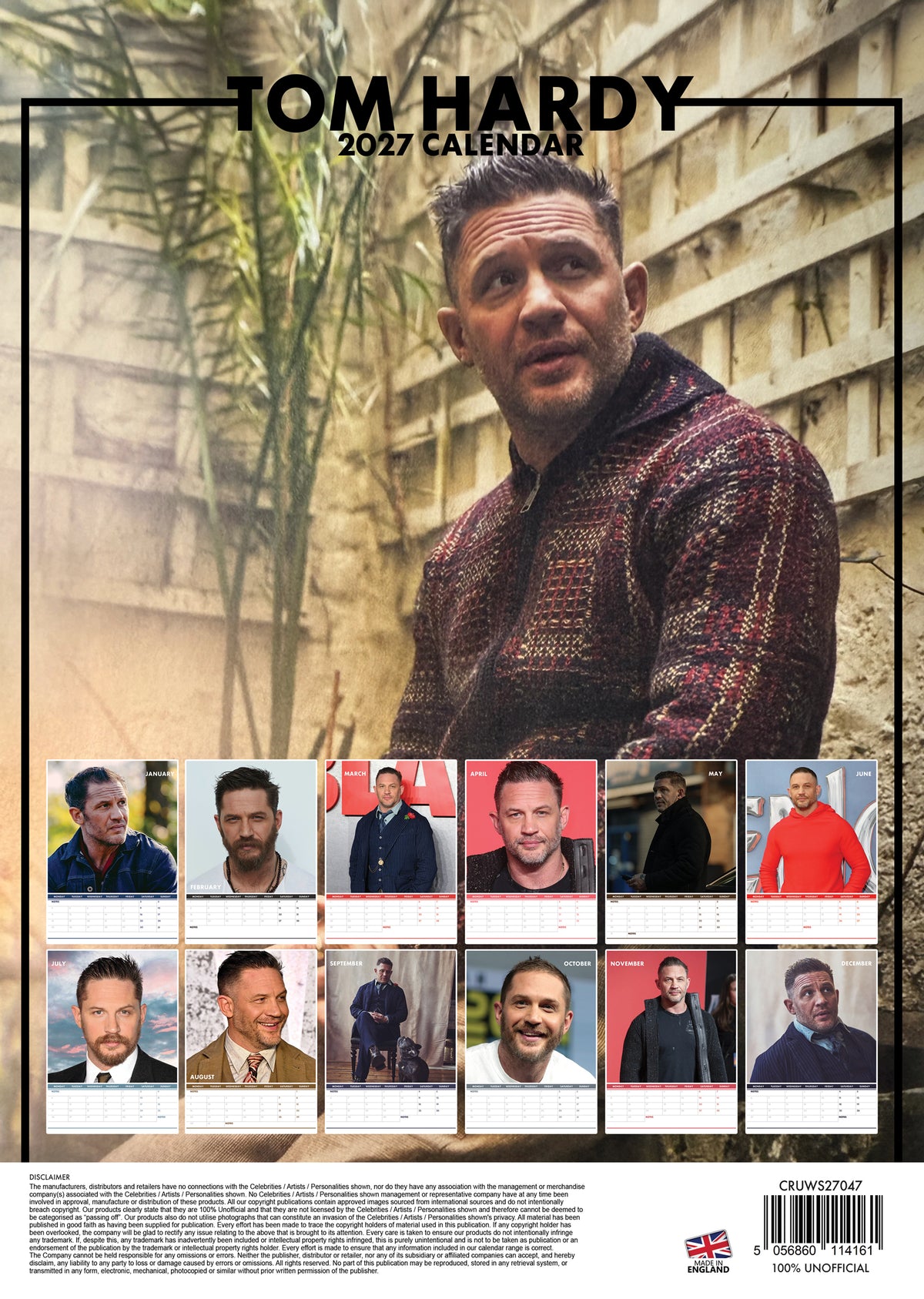 Tom Hardy Calendar 2027
