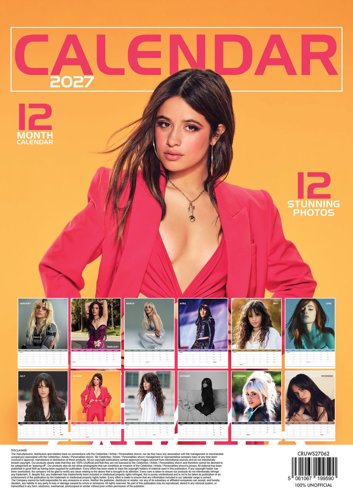 Camila Cabello Calendar 2027