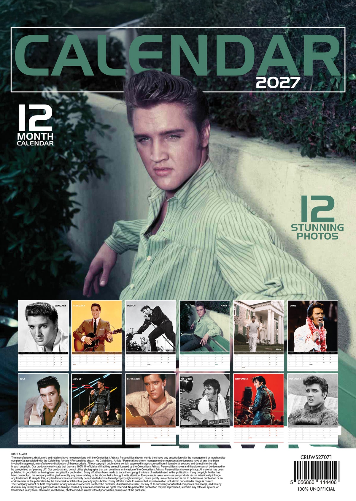 Elvis Calendar 2027 – A Year of Rock 'n' Roll Royalty