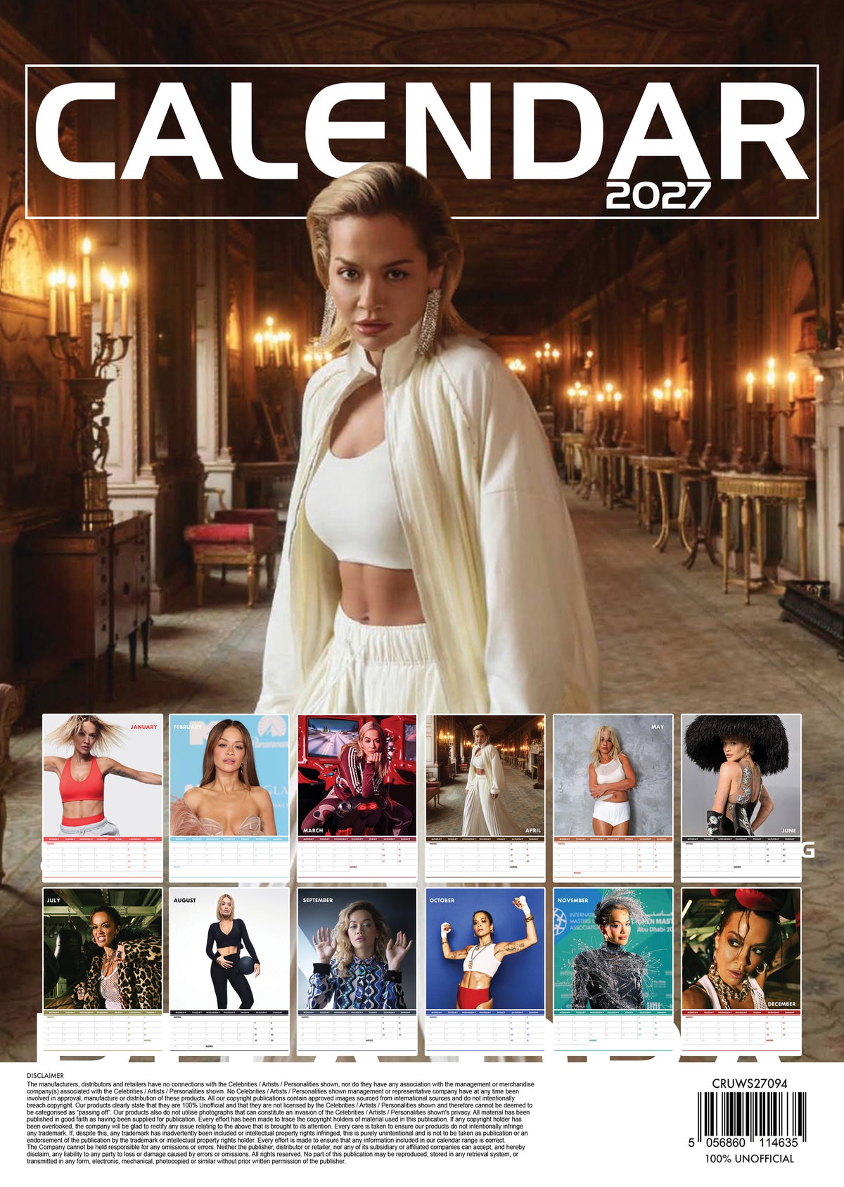 Rita Ora Calendar 2027 – A Glamorous Year with a Pop Icon