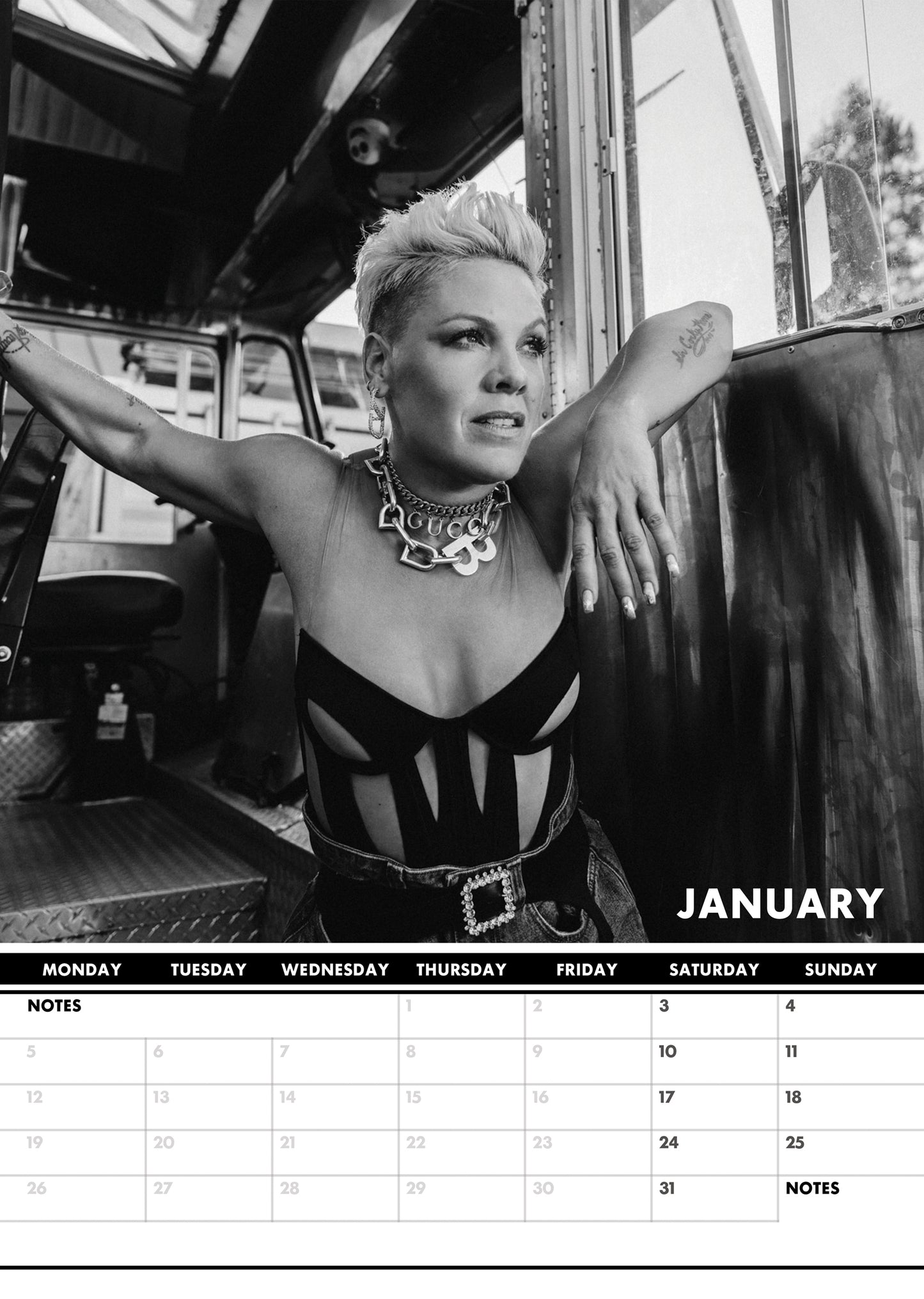 Pink Calendar 2026 – Celebrate the Iconic Pop Superstar