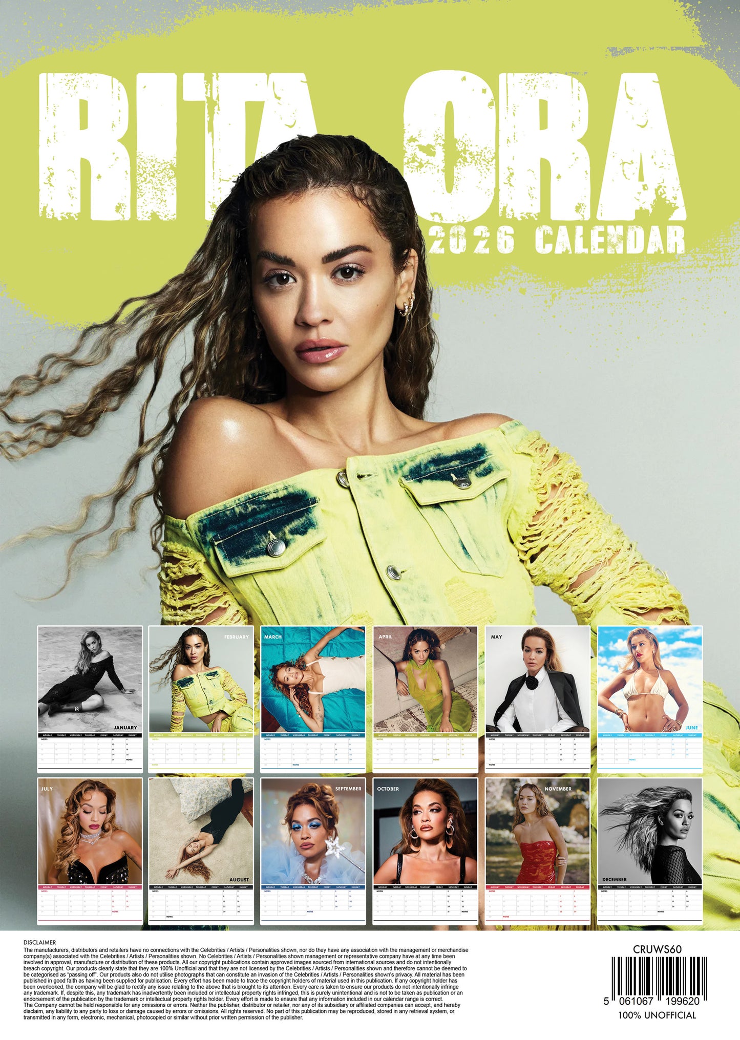 Rita Ora Calendar 2026 – A Glamorous Year with a Pop Icon