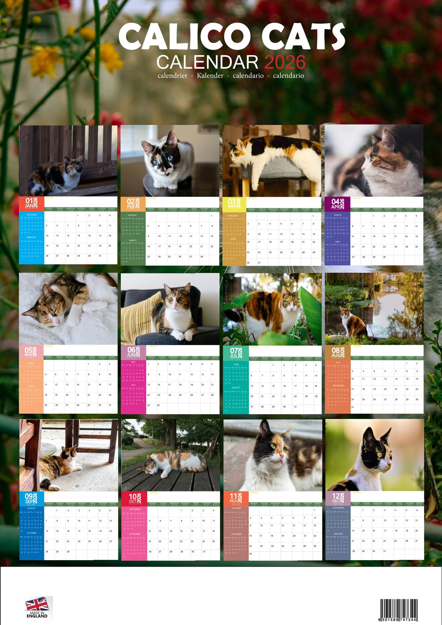 Calico Cats Calendar 2026 – M-PRA Range