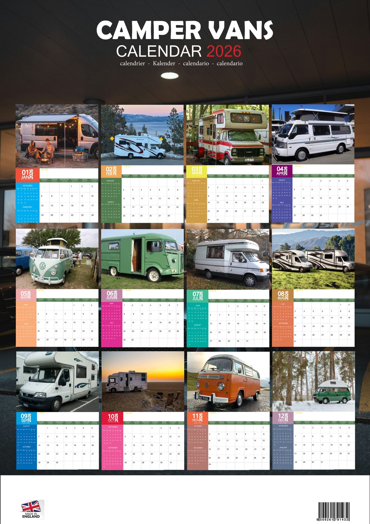 Camper Vans Transport Calendar 2026 – M-PRA Range