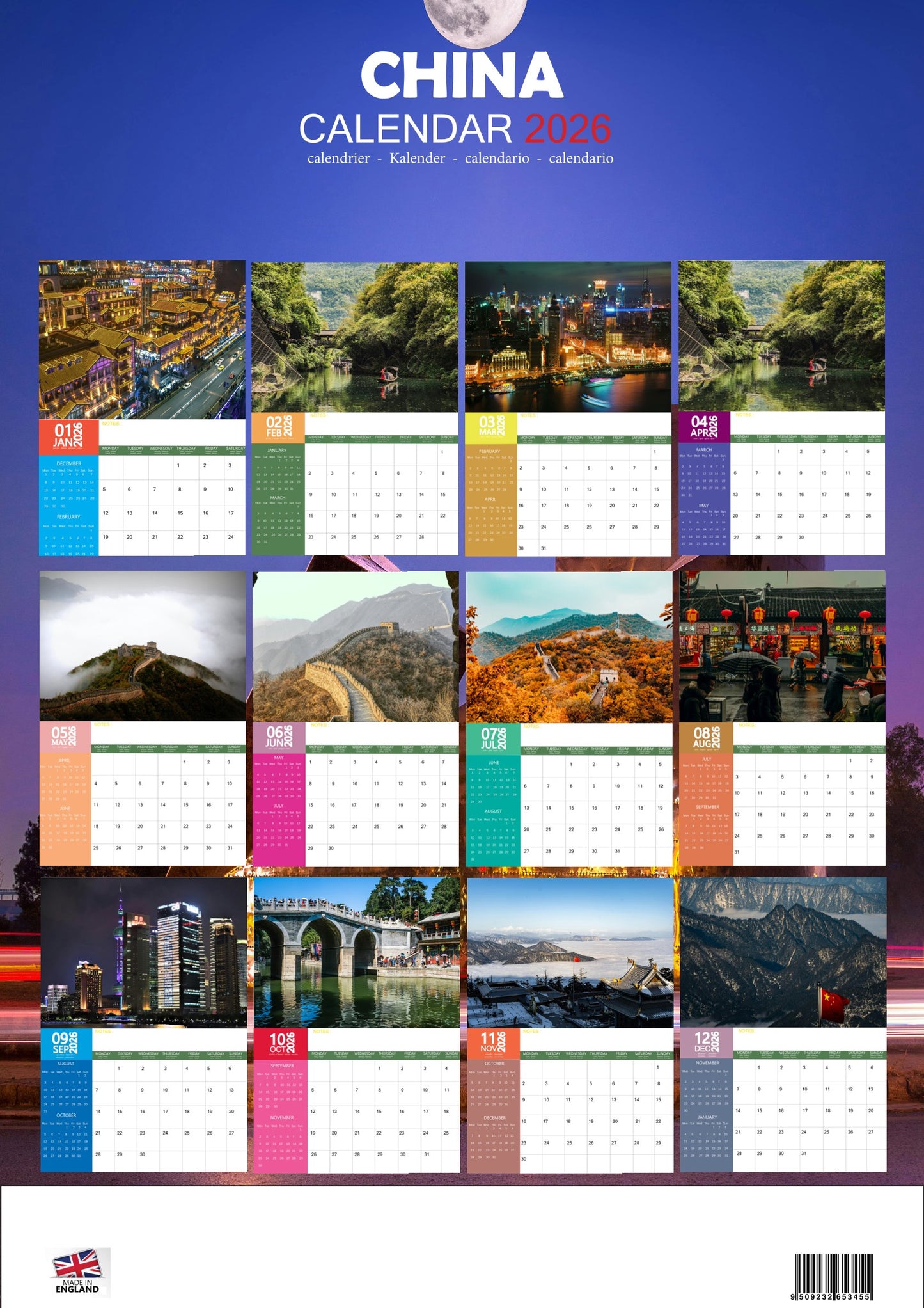 China Calendar 2026 – M-PRA Range