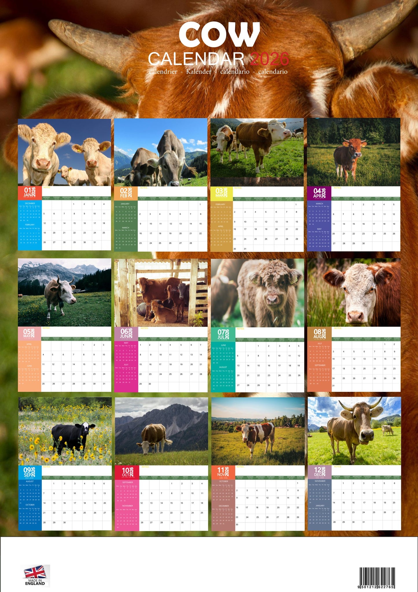 Cow Calendar 2026 – M-PRA Range