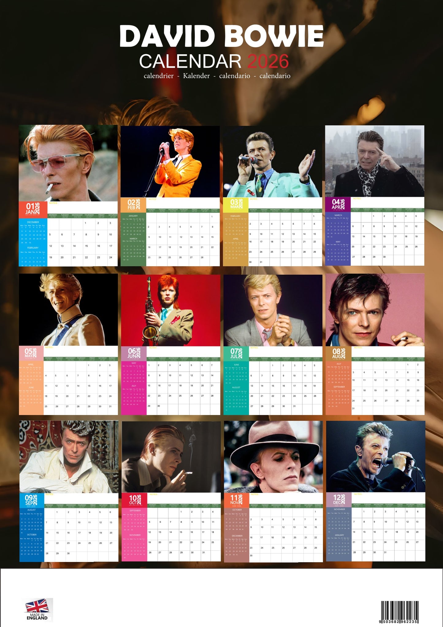 David Bowin Music Calendar 2026 – M-PRA Range