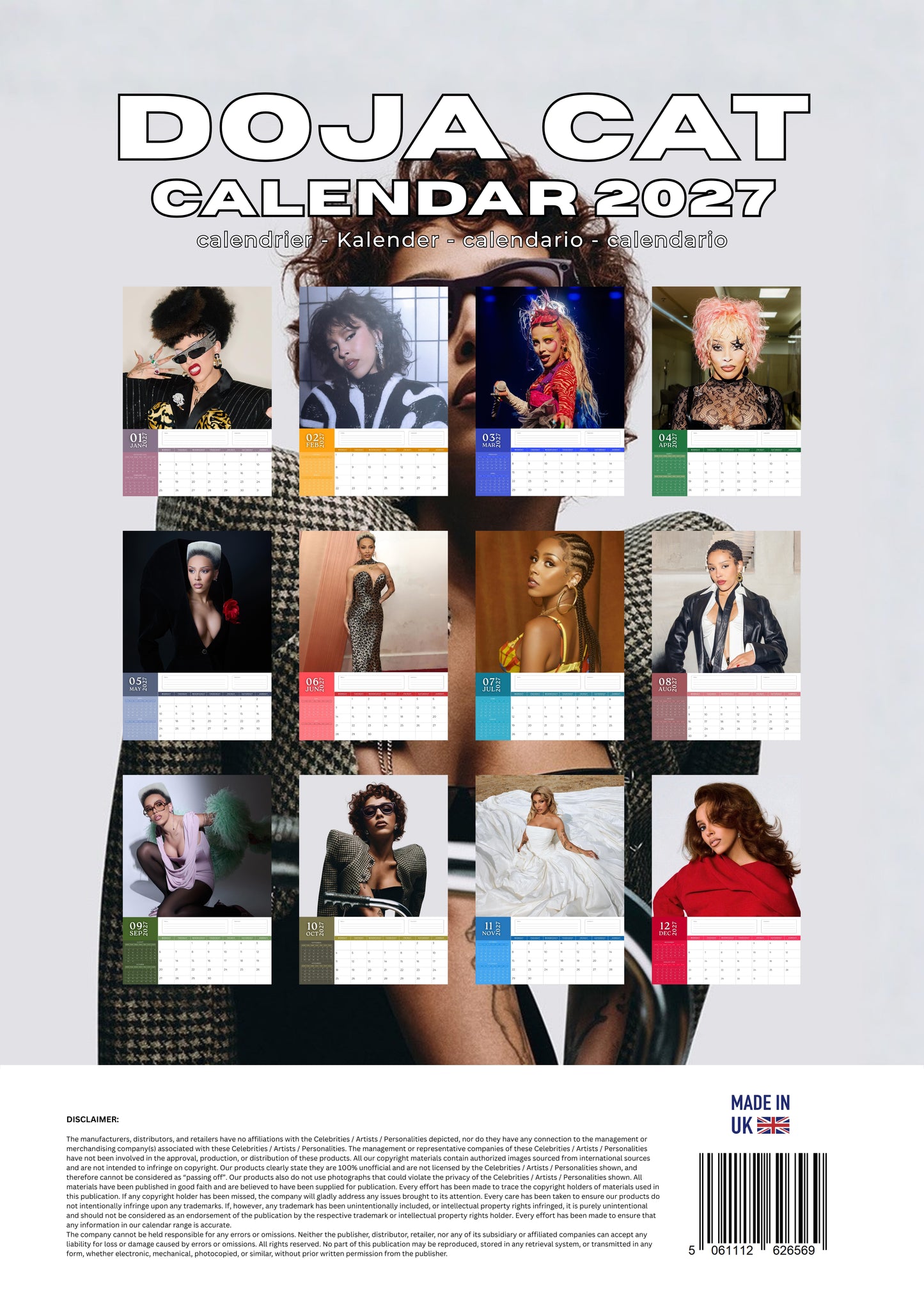 Doja Cat Music Calendar 2027 – M-PRA Range