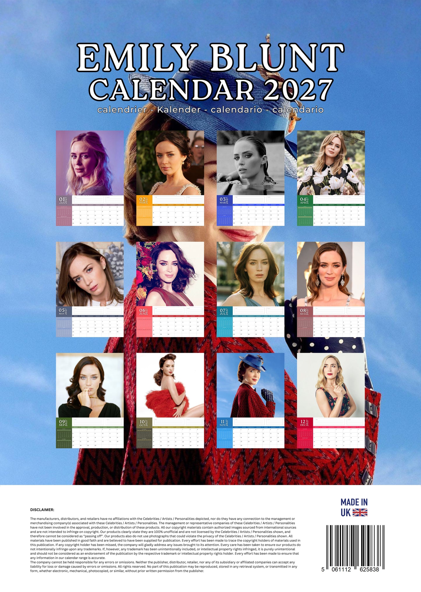 Emily Blunt Calendar 2027 – M-PRA Range
