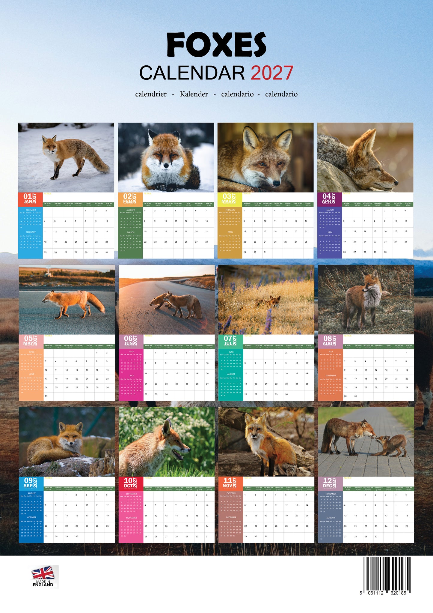 Foxes Calendar 2027 – M-PRA Range