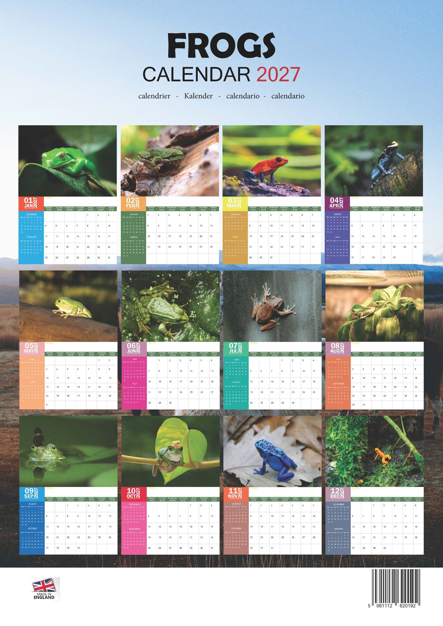 Frogs Calendar 2027 – M-PRA Range
