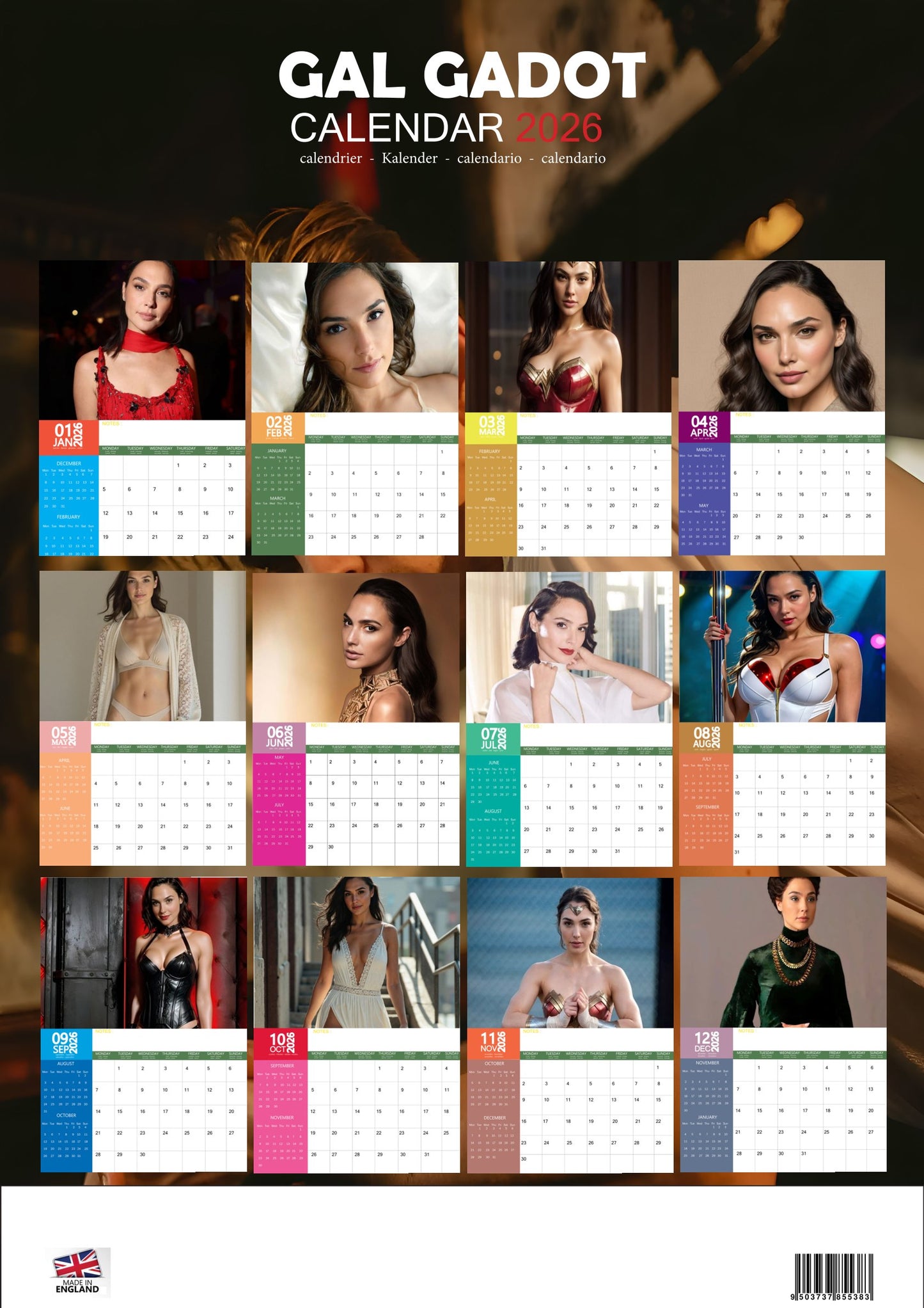 Gal Gadot Celebrity Calendar 2026 – M-PRA Range