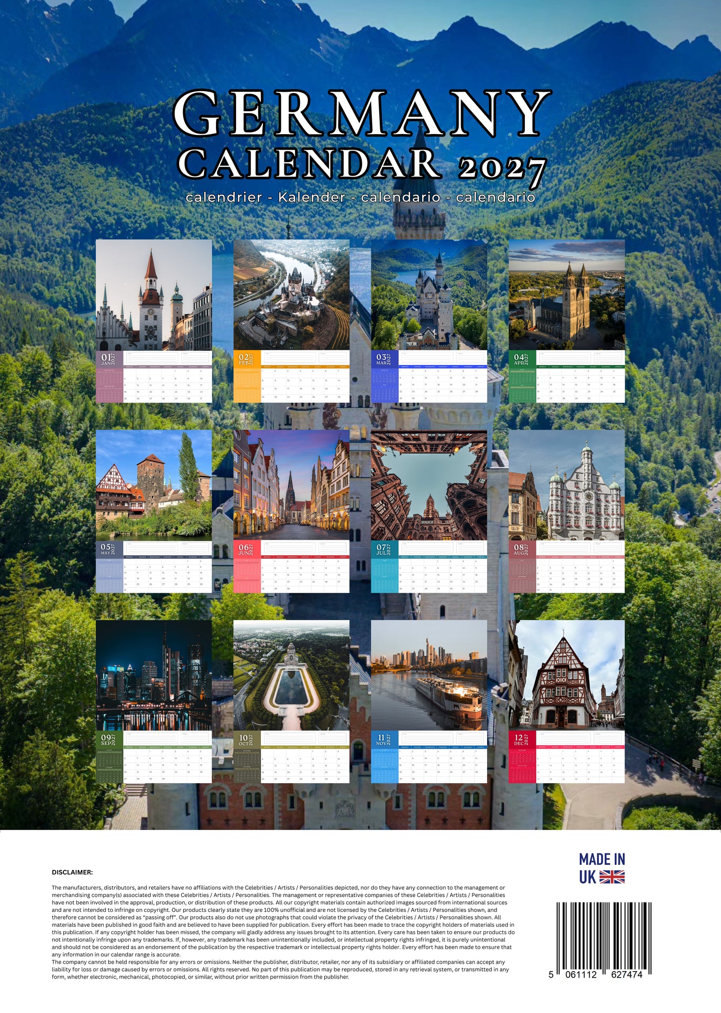 Germany Calendar 2027 – M-PRA Range