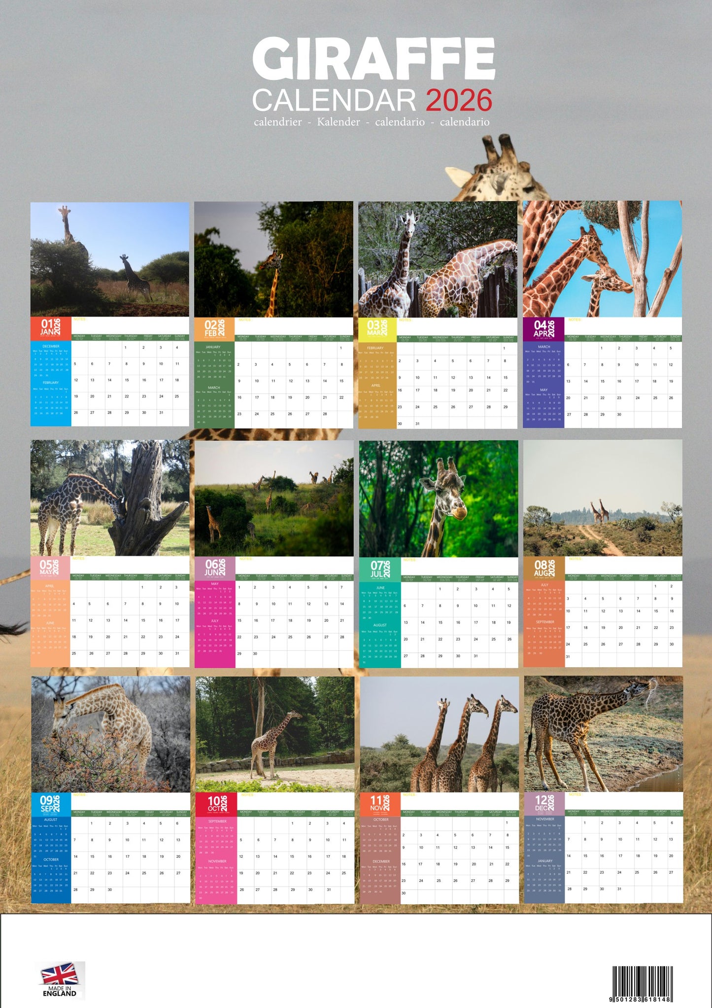 Giraffe Calendar 2026 – M-PRA Range