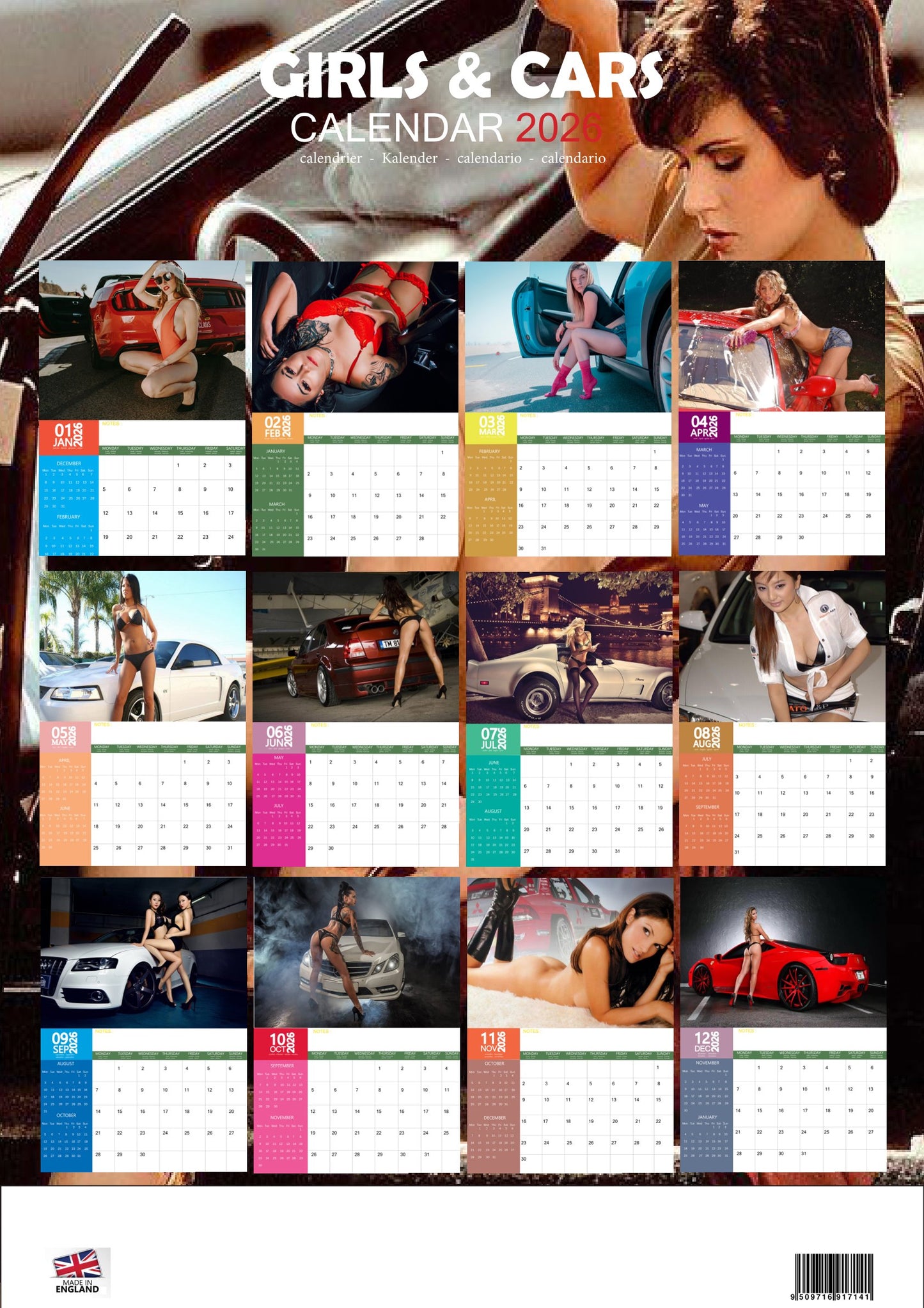 Girls & Cars Calendar 2026 – M-PRA Range