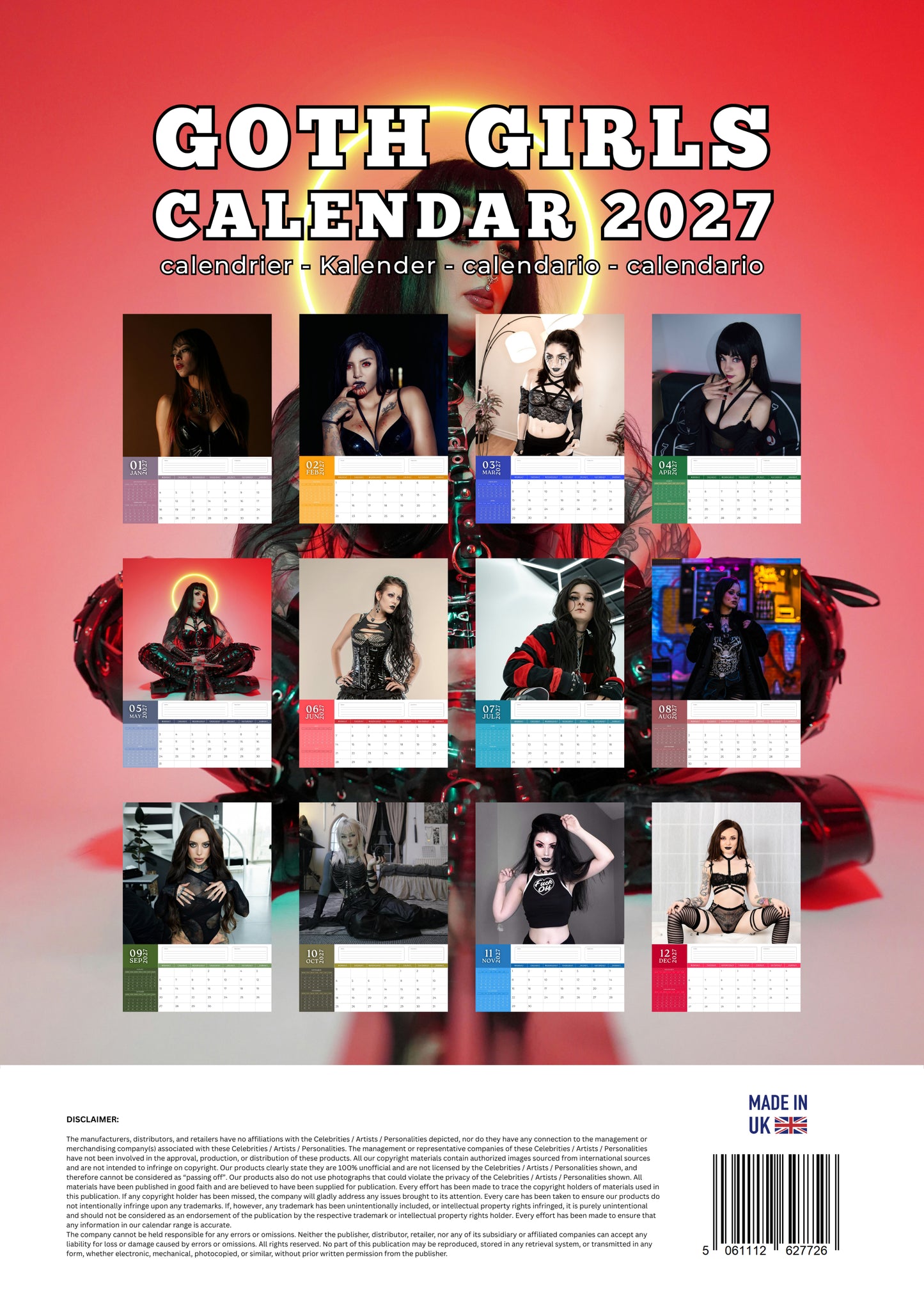 Goth Women Calendar 2027 – M-PRA Range