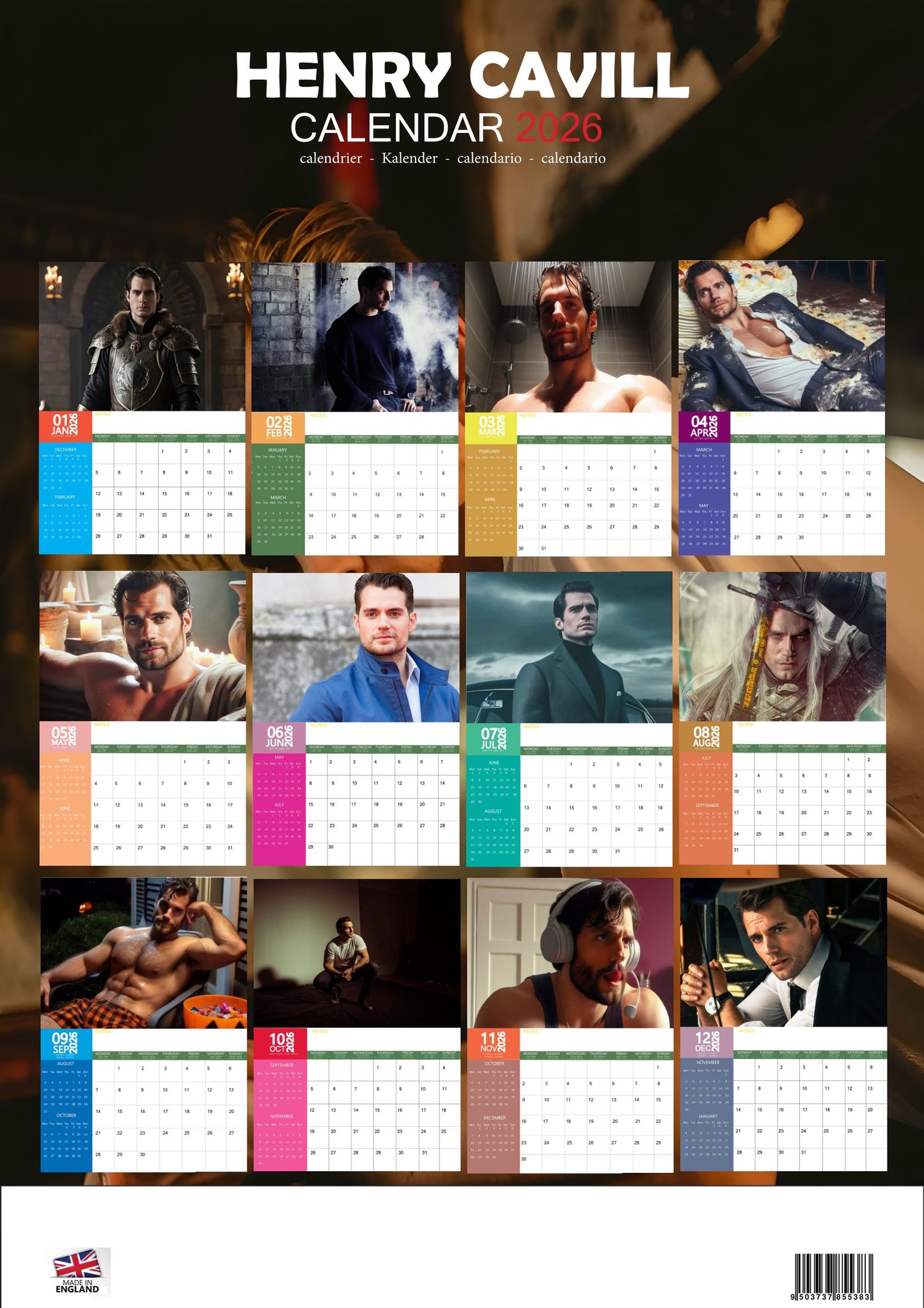 Henry Cavill Celebrity Calendar 2026 – M-PRA Range