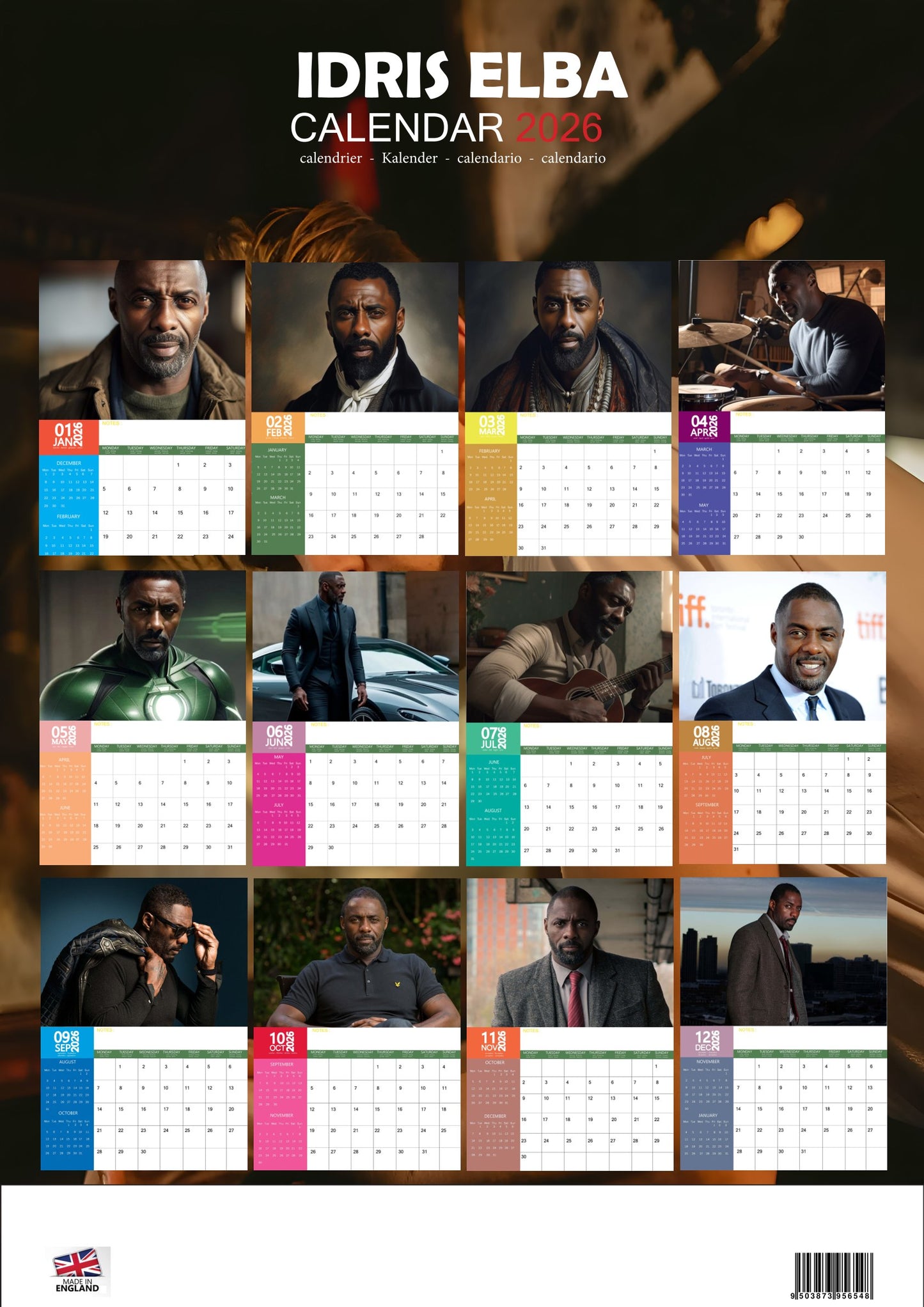 Idris Elba Celebrity Calendar 2026 – M-PRA Range
