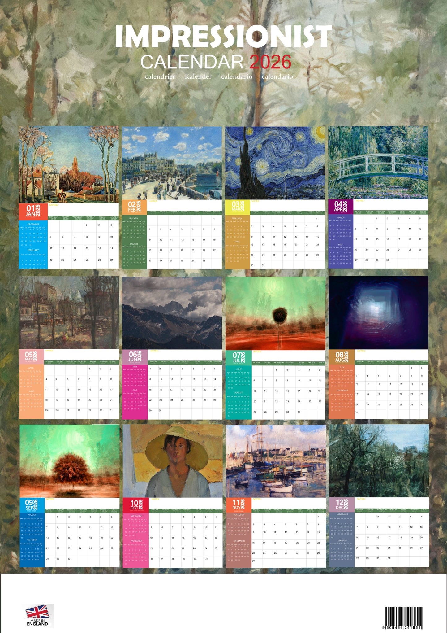 Impressionist Art Calendar 2026 – M-PRA Range