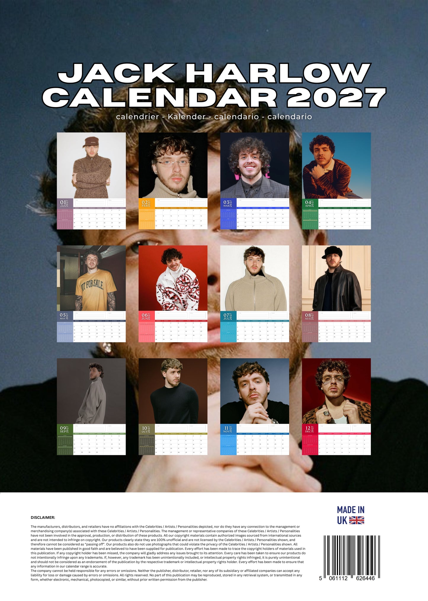 Jack Harlow Music Calendar 2027 – M-PRA Range