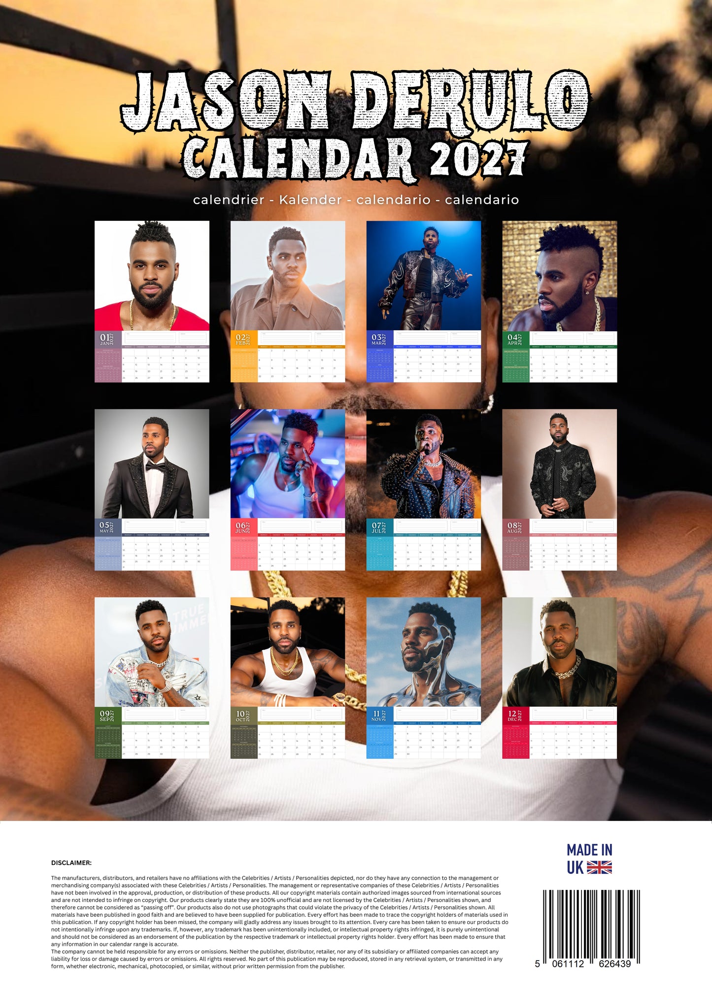 Jason Derulo Music Calendar 2027 – M-PRA Range