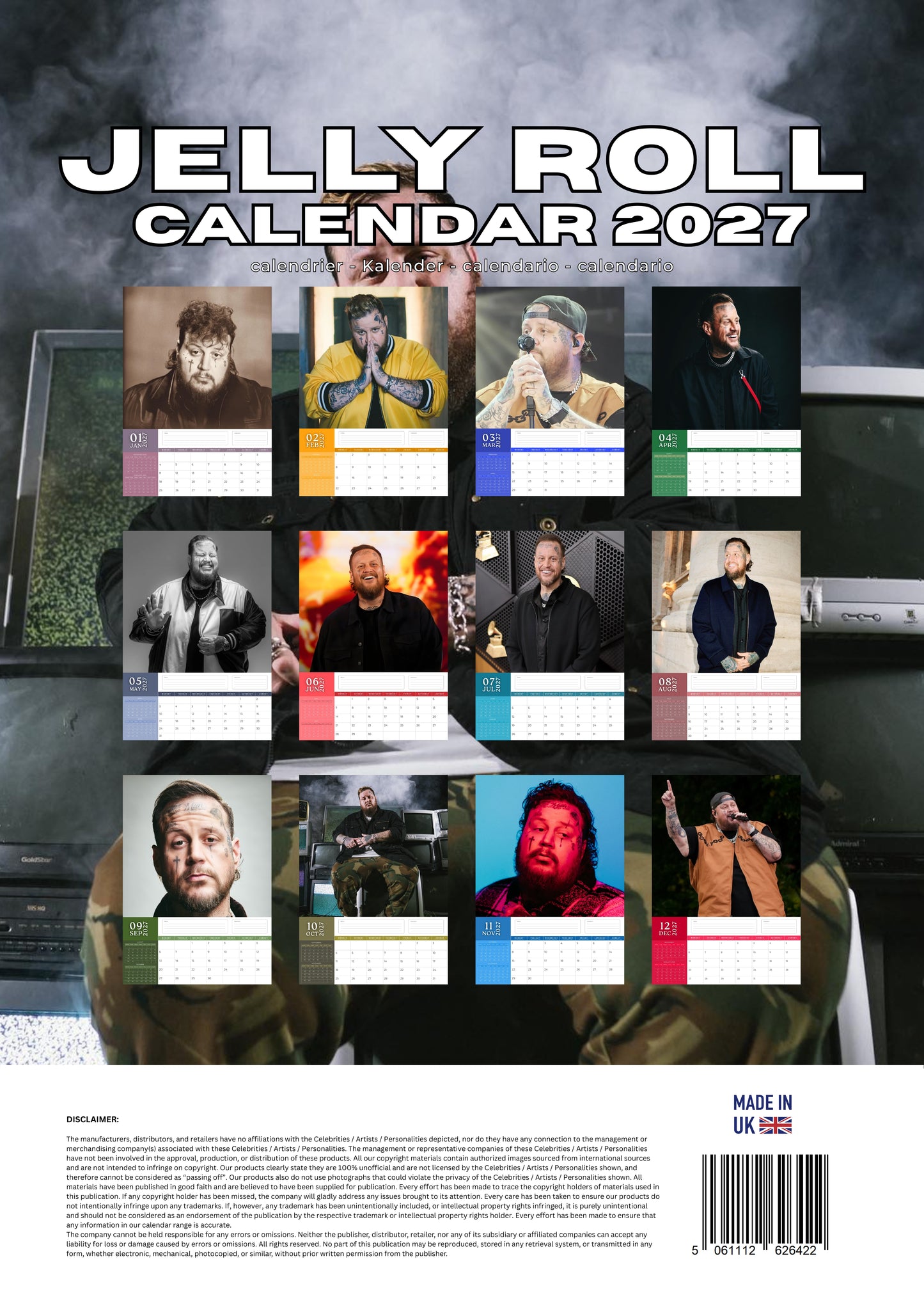 Jelly Roll Music Calendar 2027 – M-PRA Range