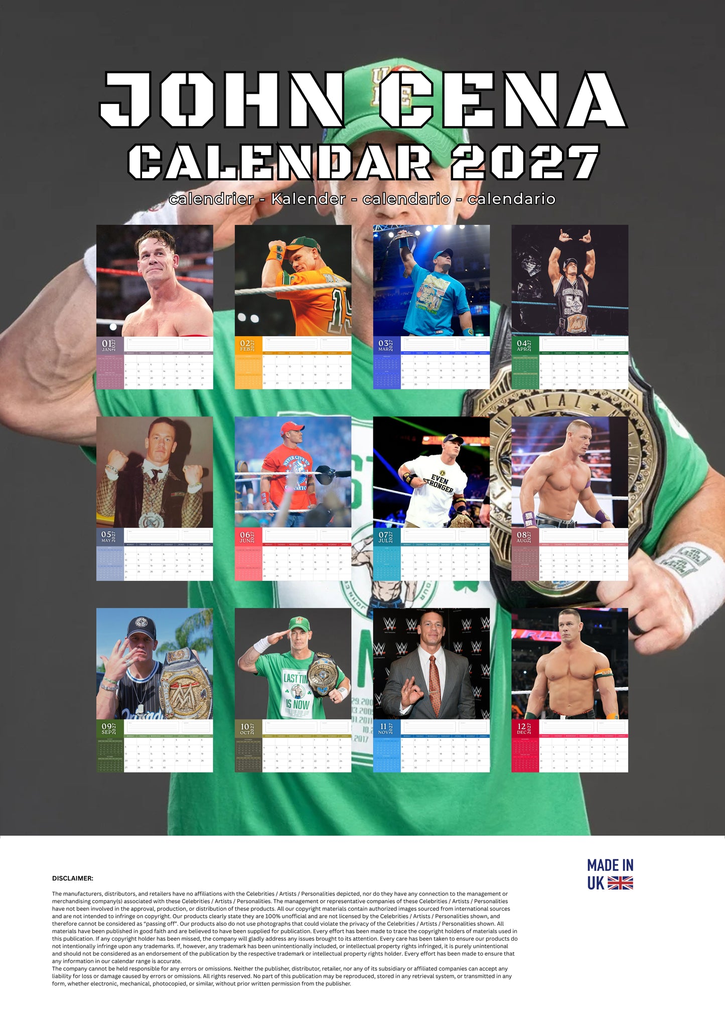 John Cena Calendar 2027 – M-PRA Range