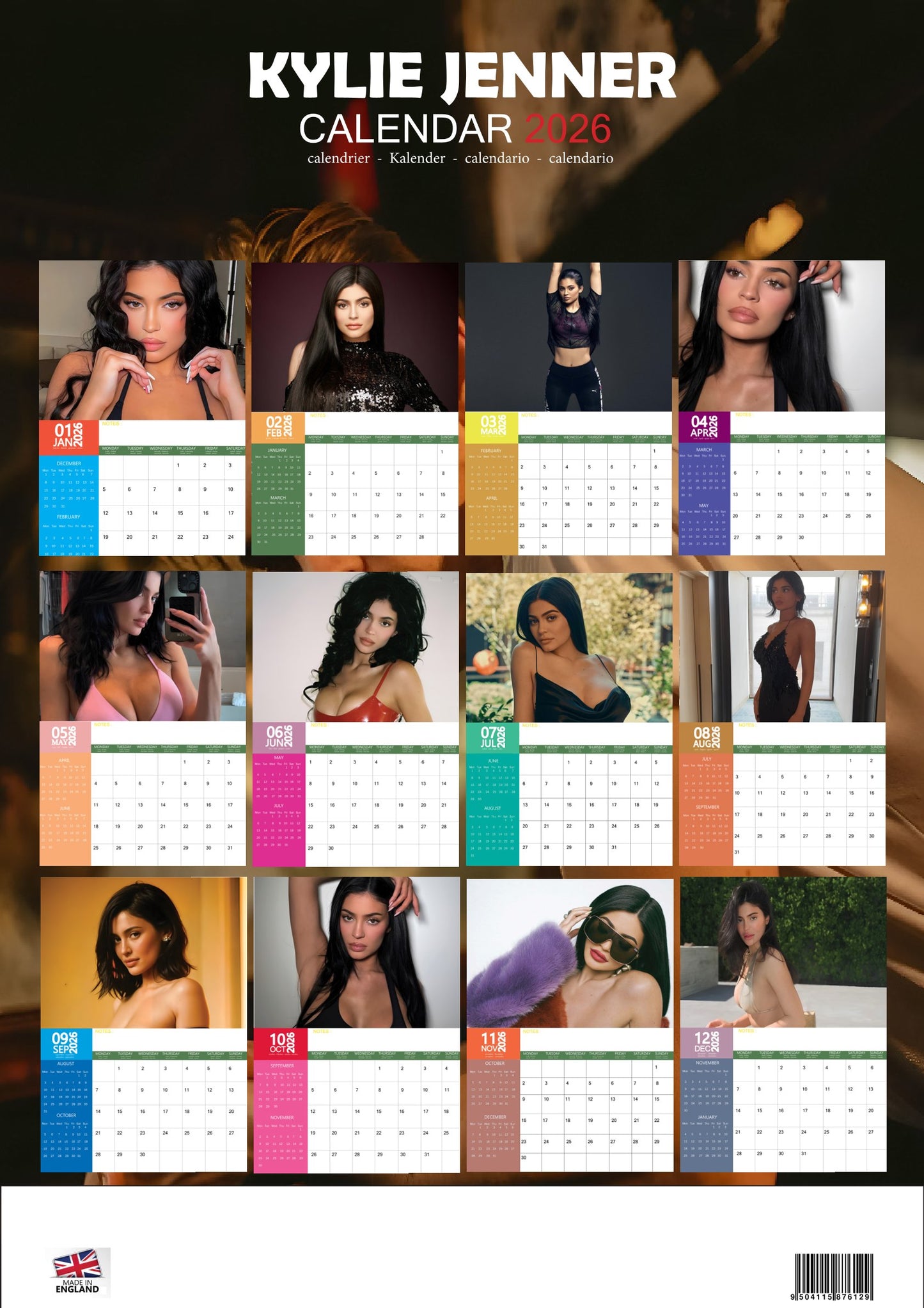 Kylie Jenner Celebrity Calendar 2026 – M-PRA Range
