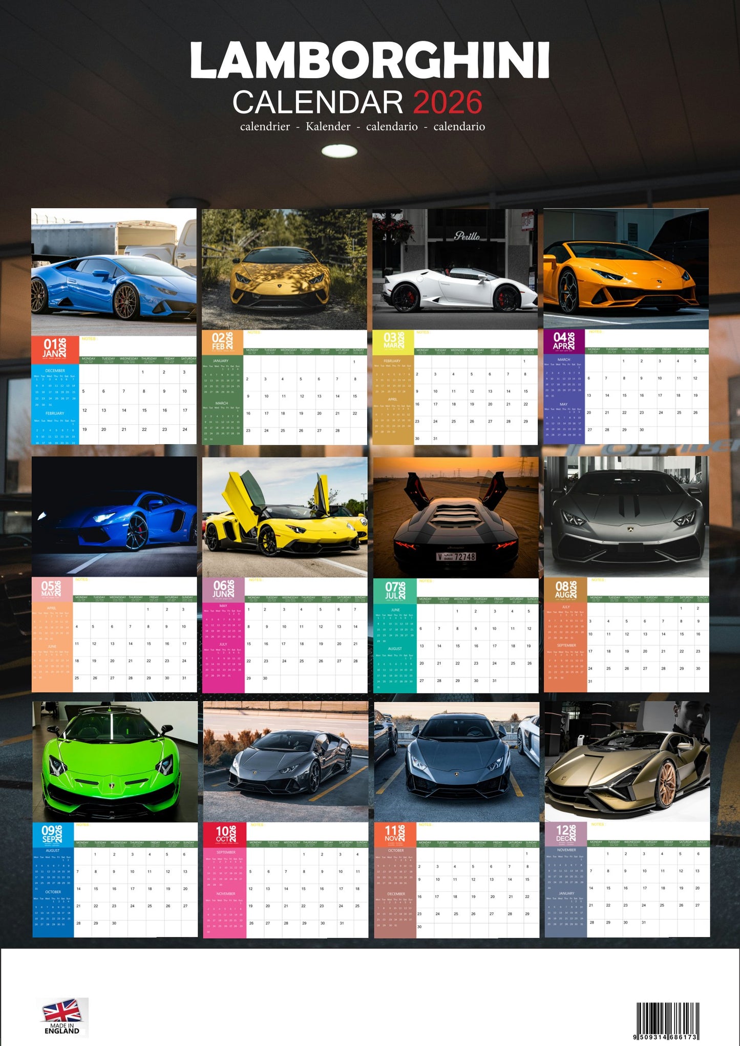Lamborghini Transport Calendar 2026 – M-PRA Range