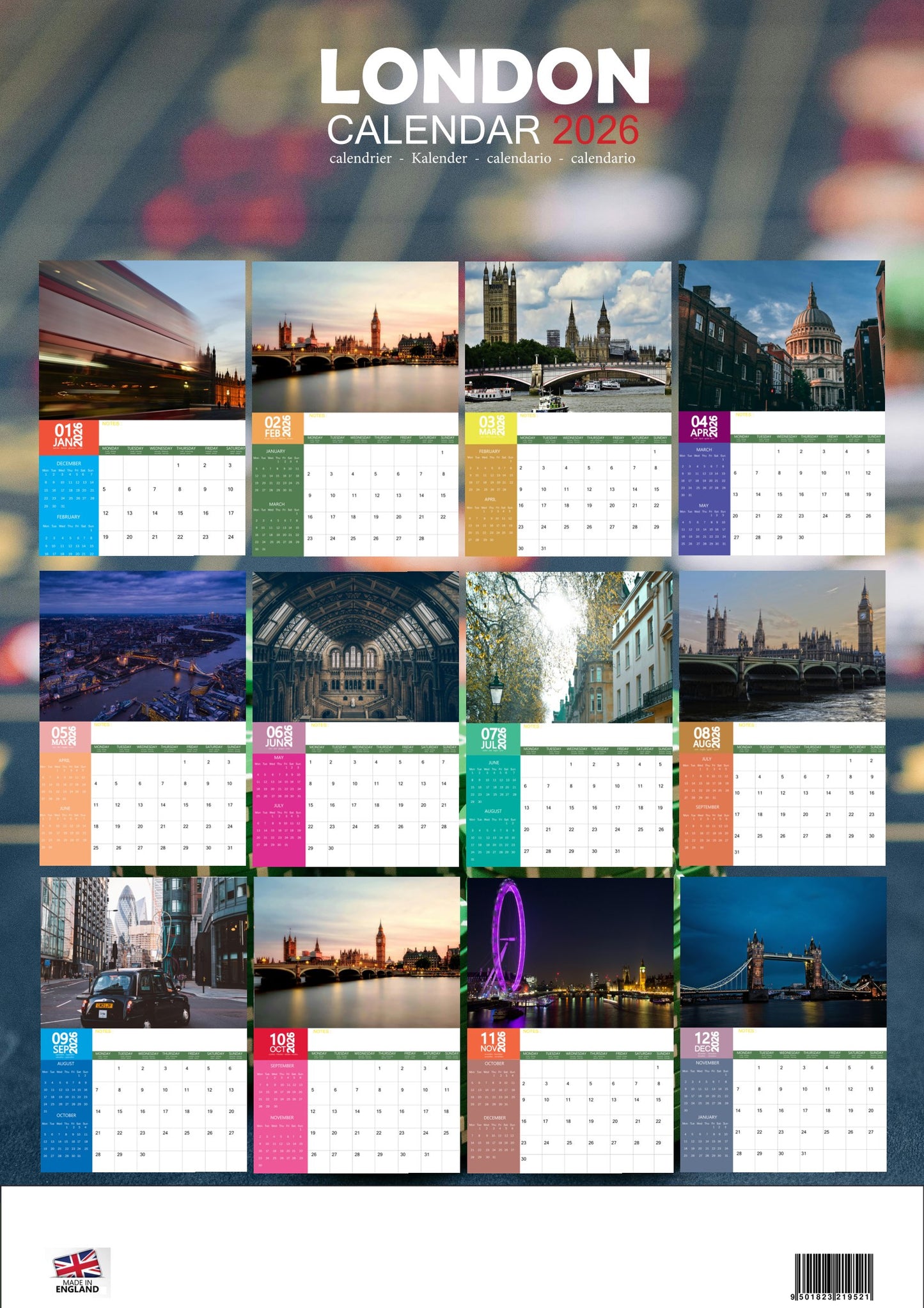 London Calendar 2026 – M-PRA Range