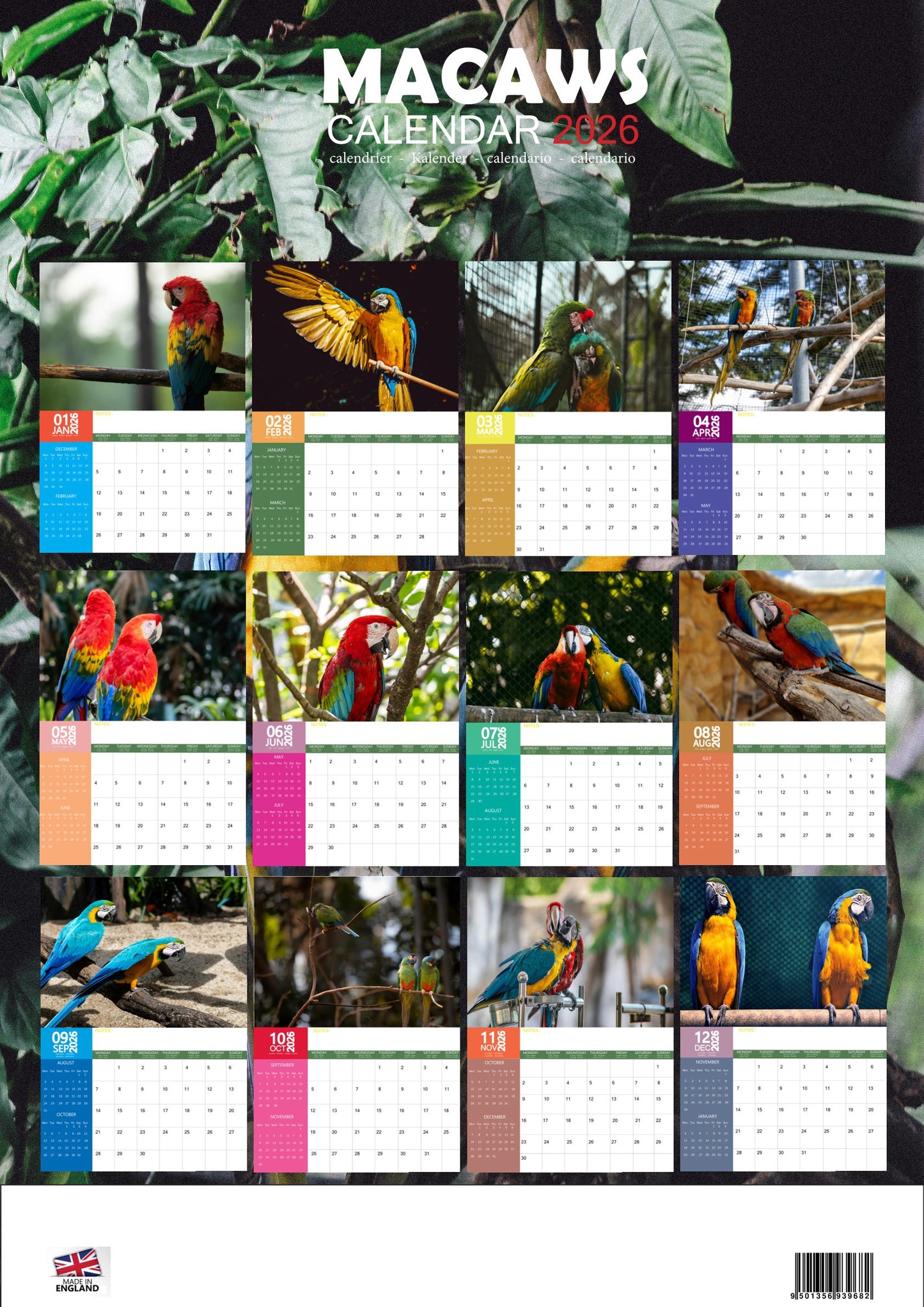 Macaws Calendar 2026 – M-PRA Range