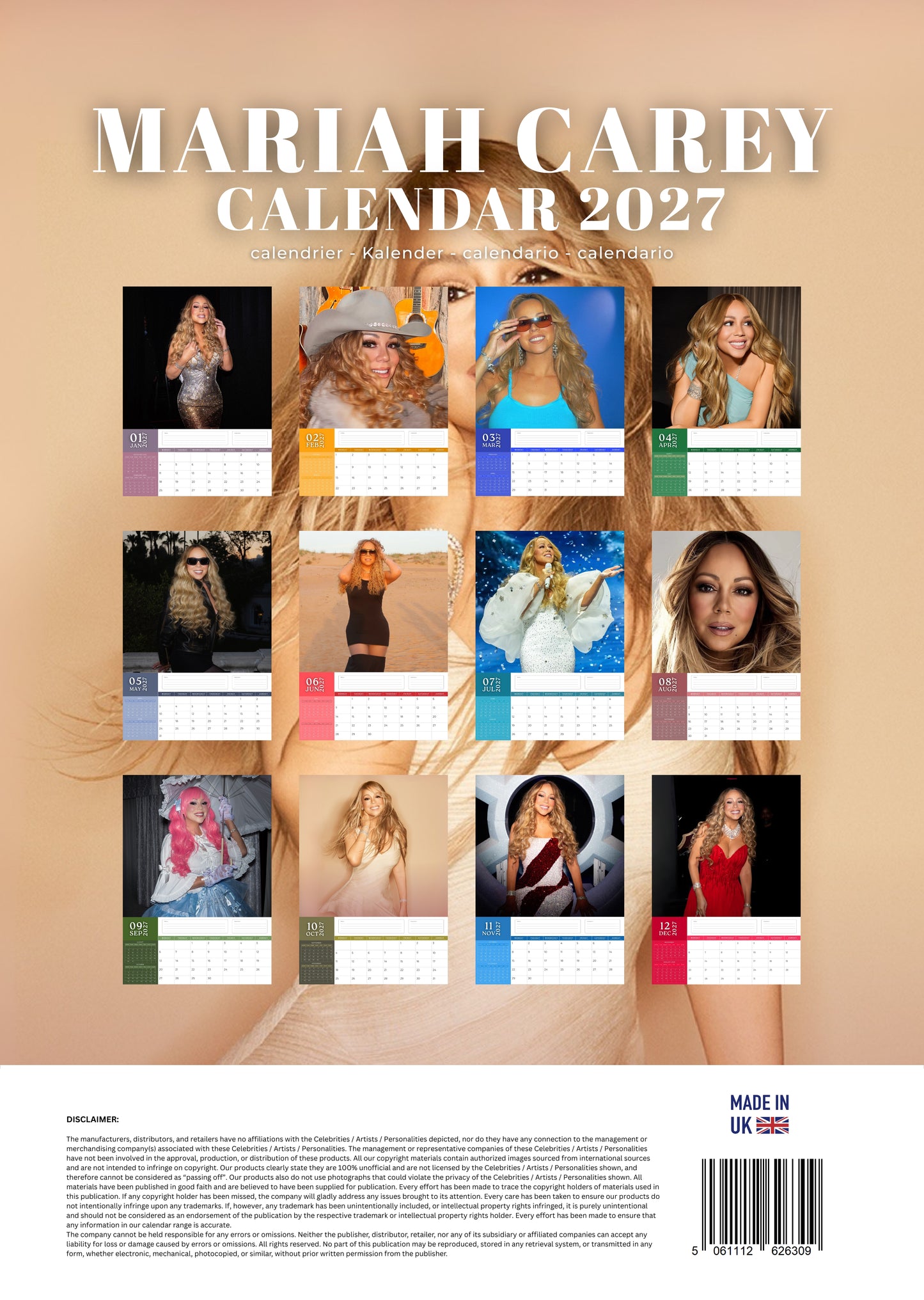 Mariah Carey Music Calendar 2027 – M-PRA Range