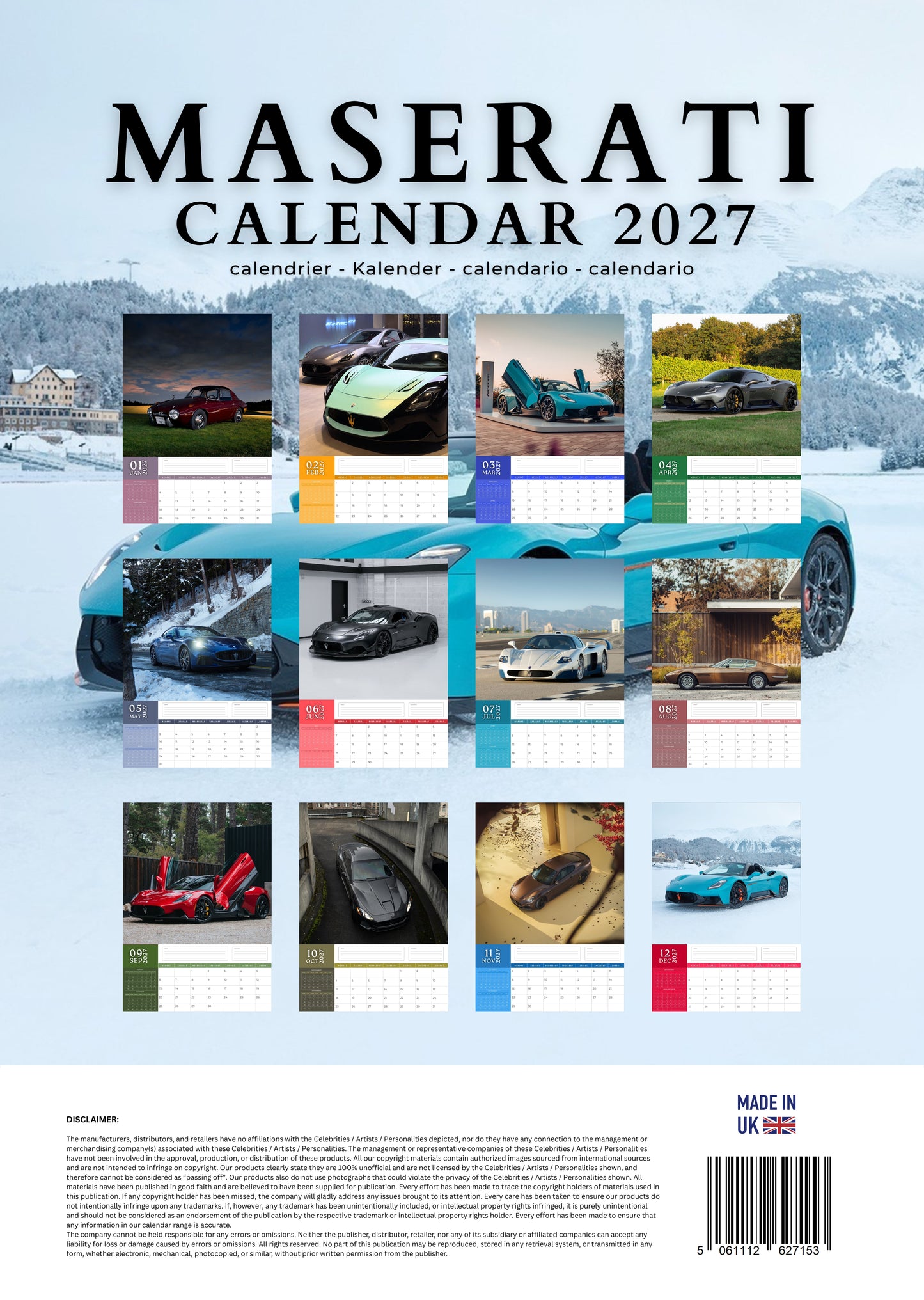 Maserati Transport Calendar 2027 – M-PRA Range