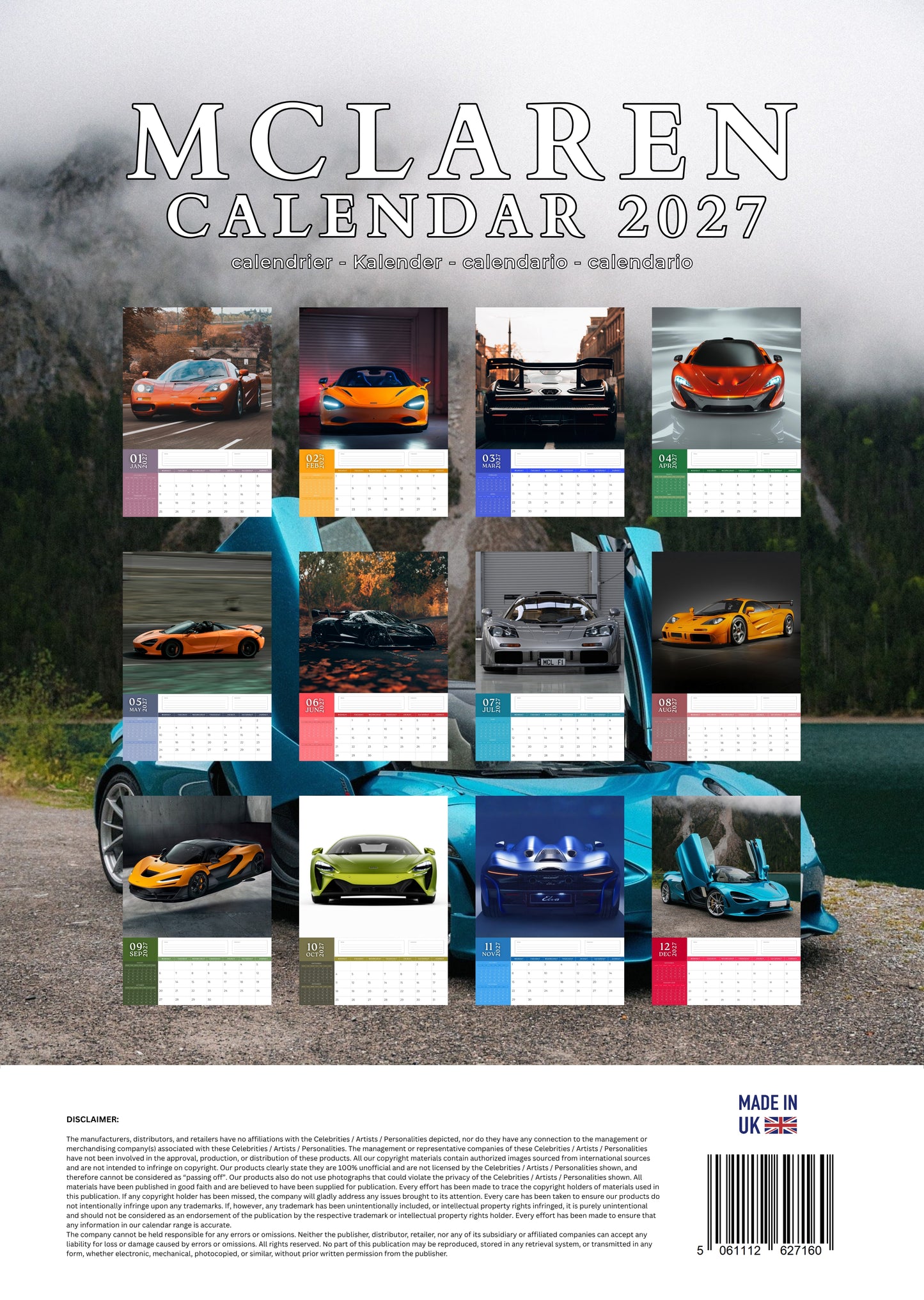 McLaren Transport Calendar 2027 – M-PRA Range