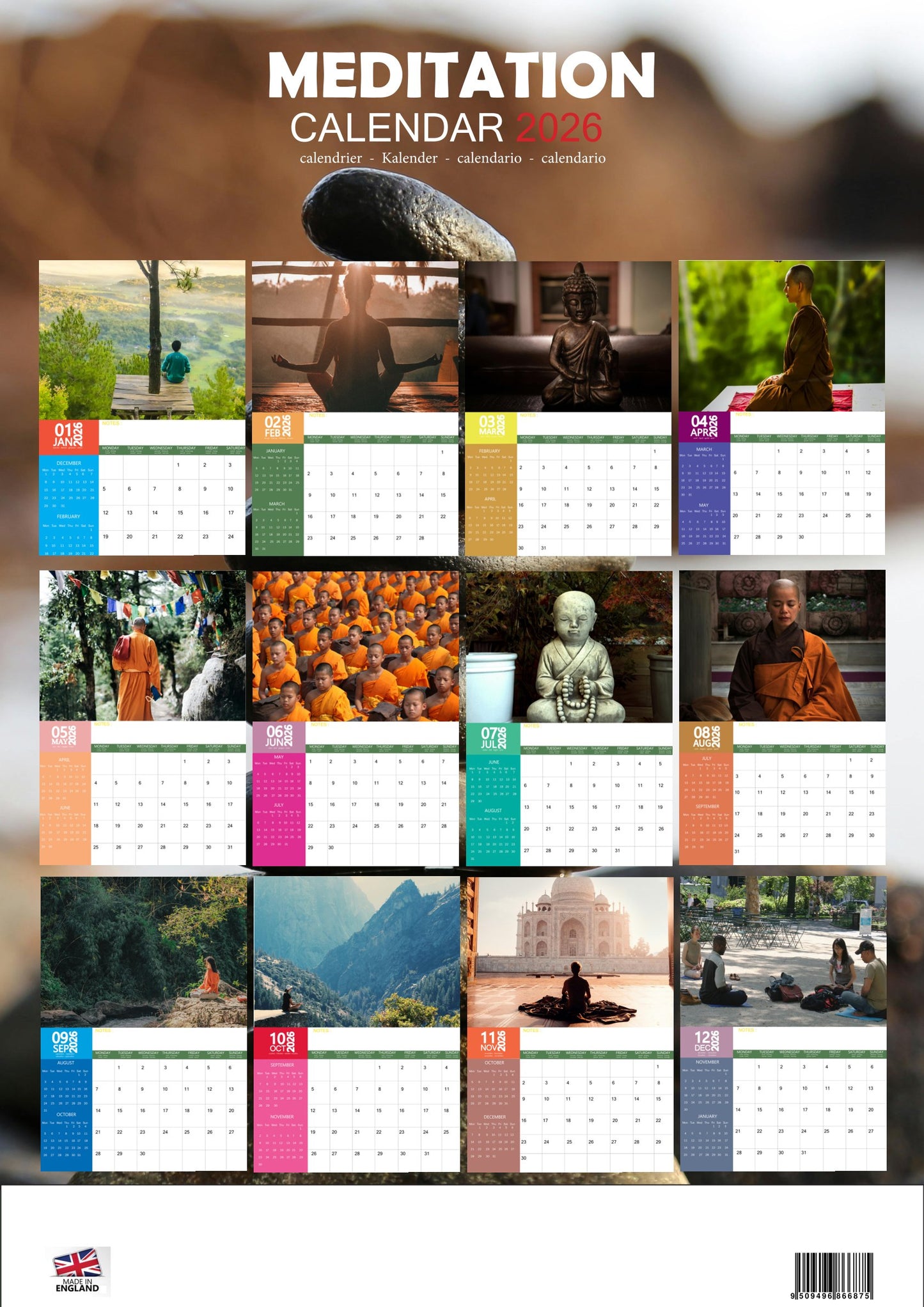 Meditation Sculpture Art Calendar 2026 – M-PRA Range