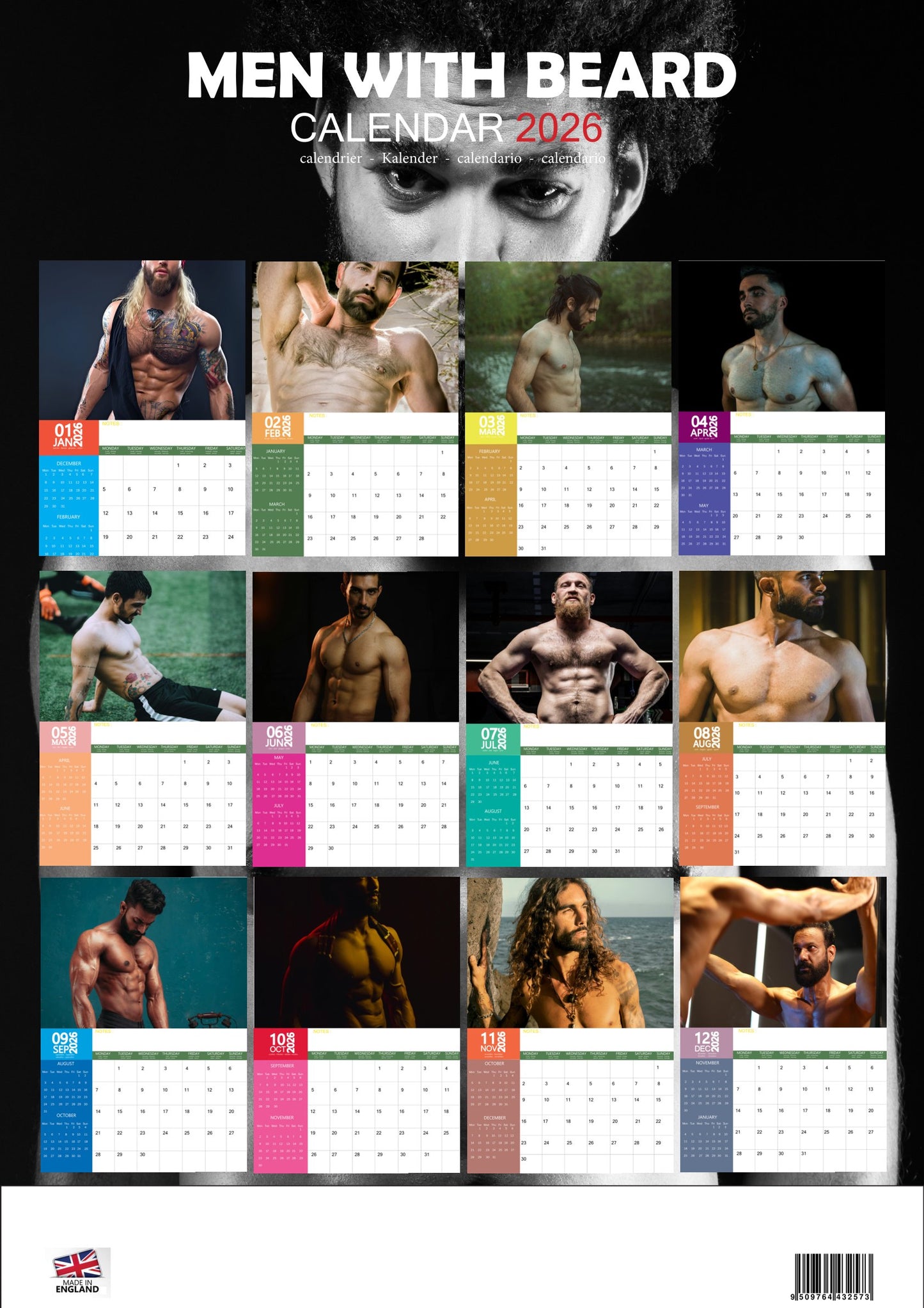 Men with Beard Calendar 2026 – M-PRA Range