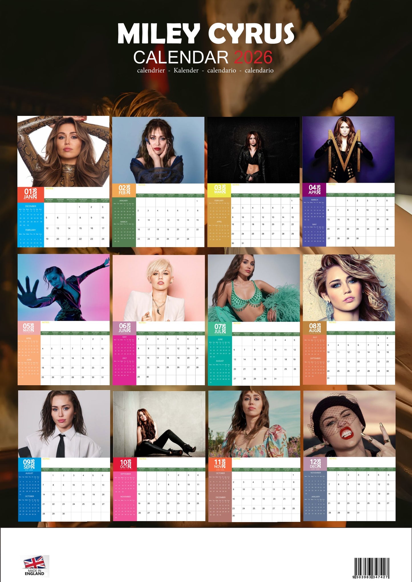 Miley Cyrus Music Calendar 2026 – M-PRA Range