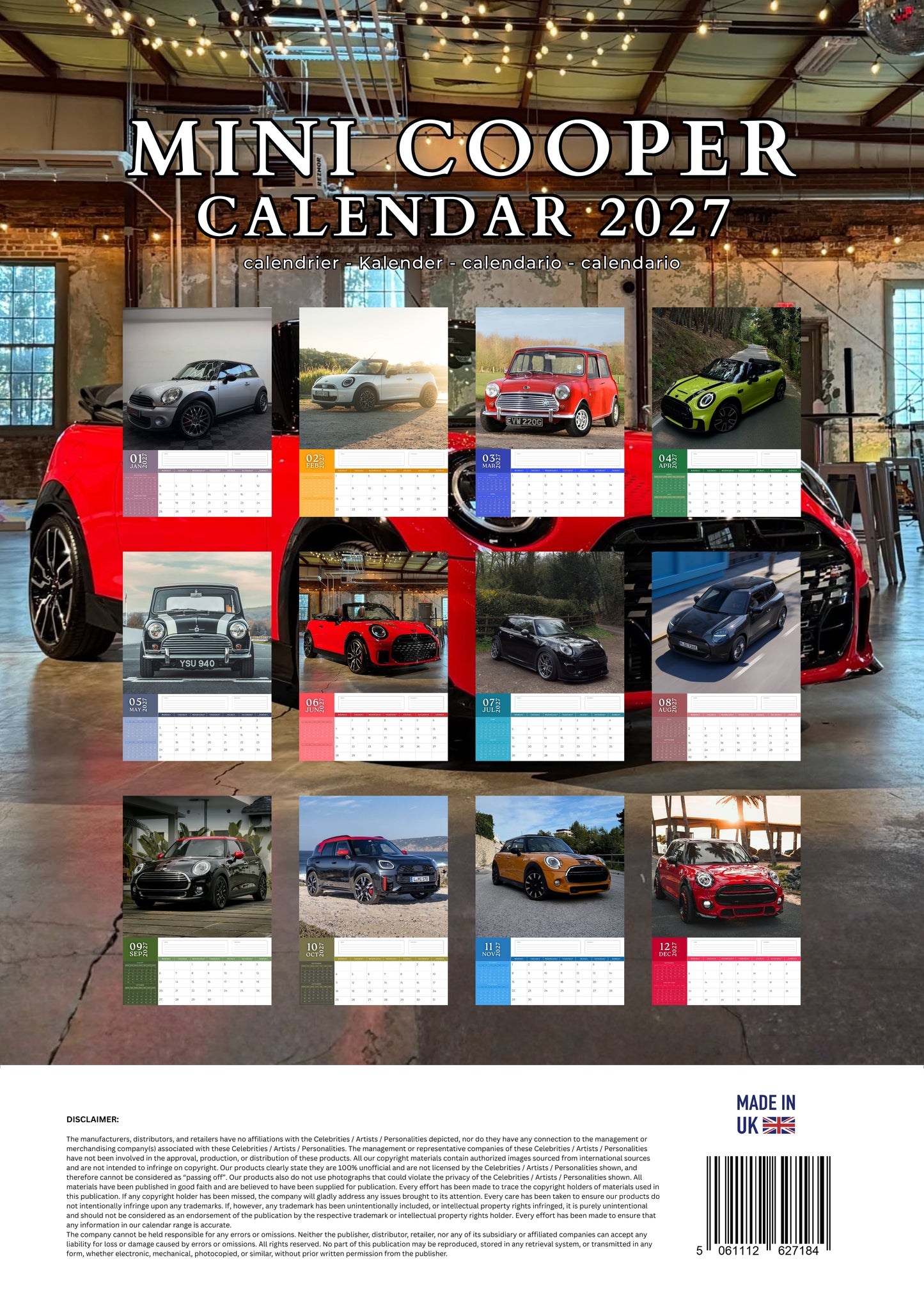 Mini Cooper Transport Calendar 2027 – M-PRA Range
