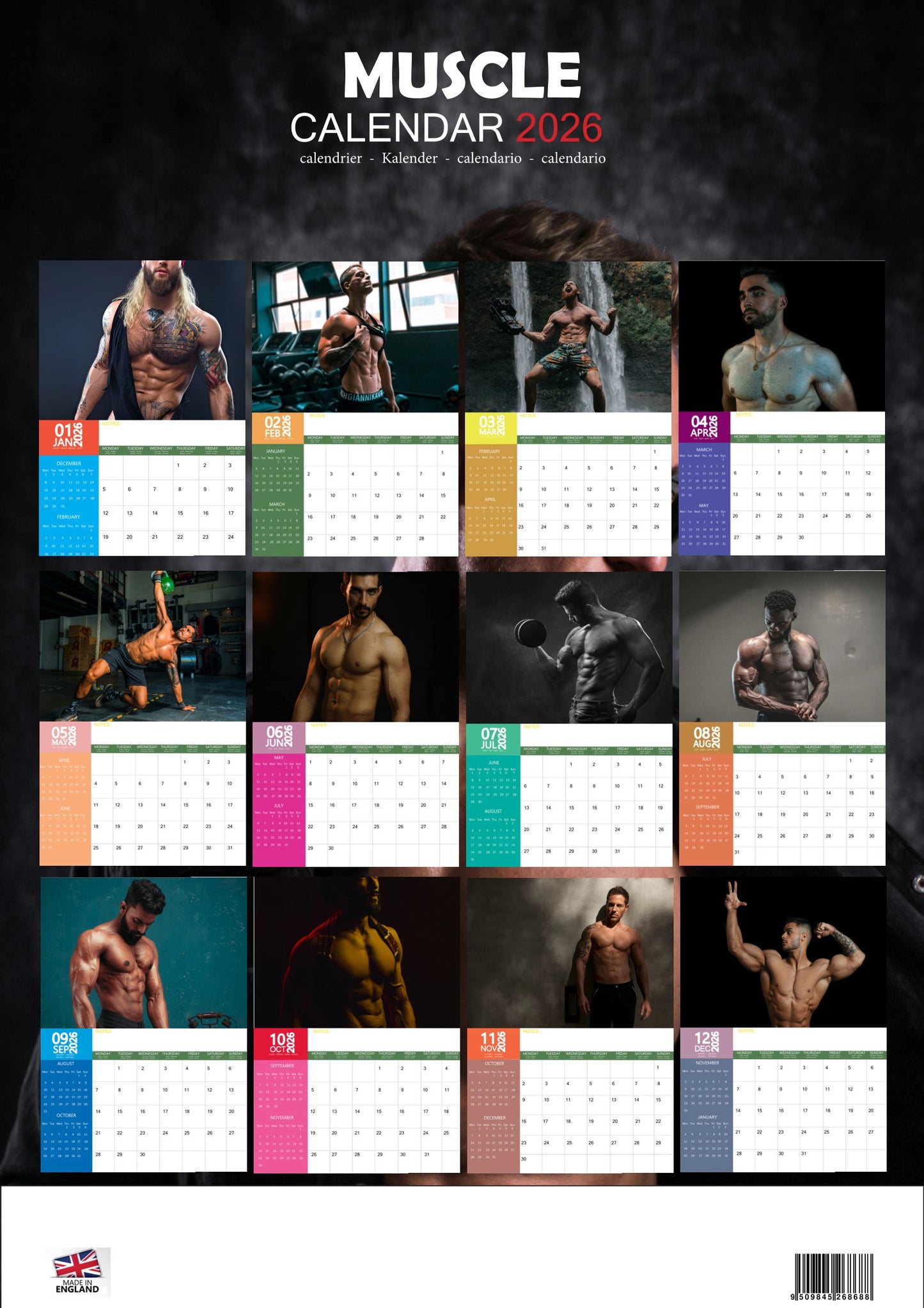 Muscle Men Calendar 2026 – M-PRA Range