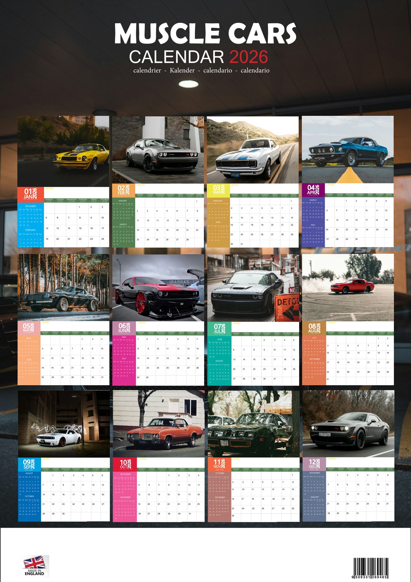 Muscle Cars Transport Calendar 2026 – M-PRA Range