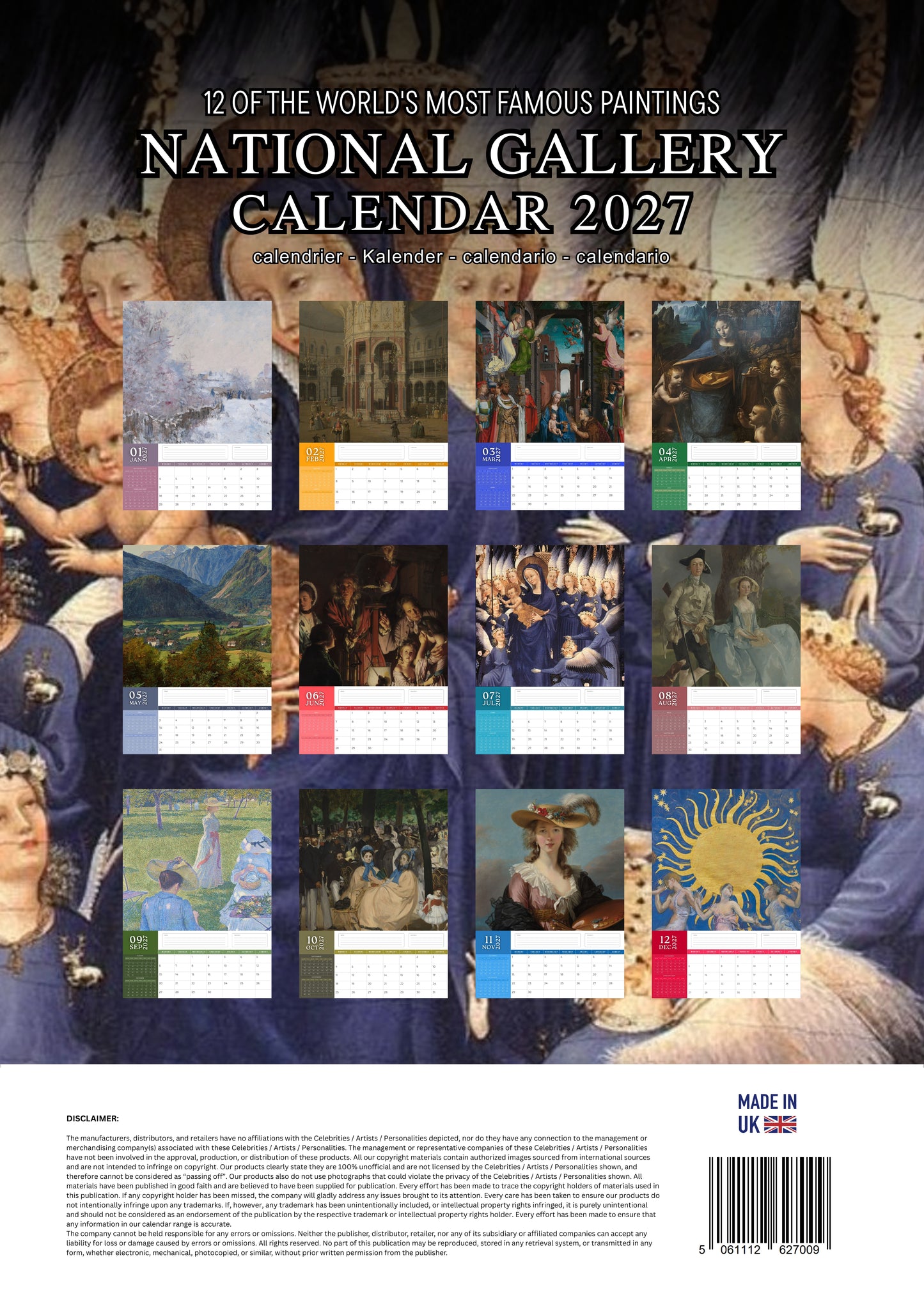 National Gallery Art Calendar 2027 – M-PRA Range