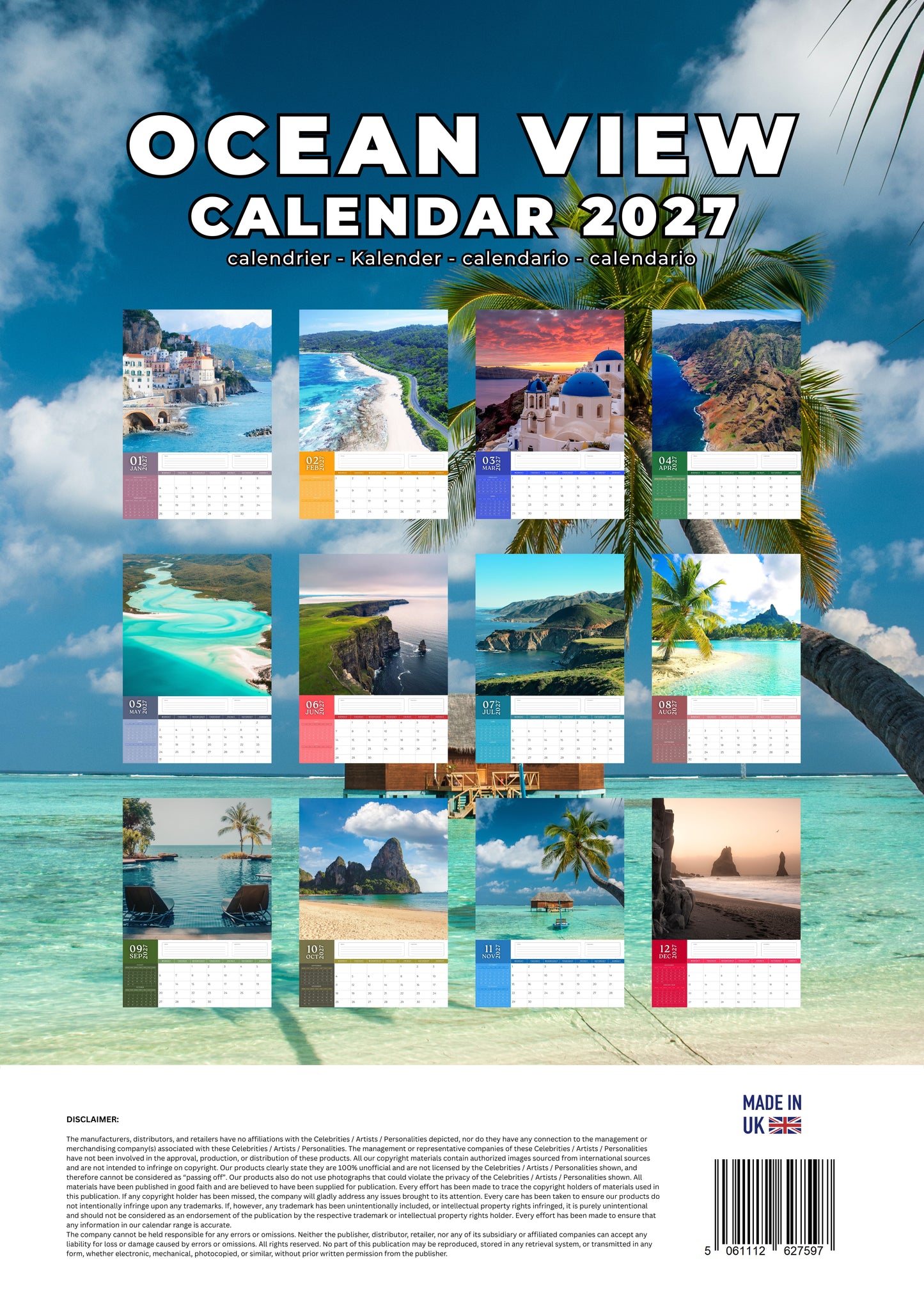 Ocean View Natural Calendar 2027 – M-PRA Range