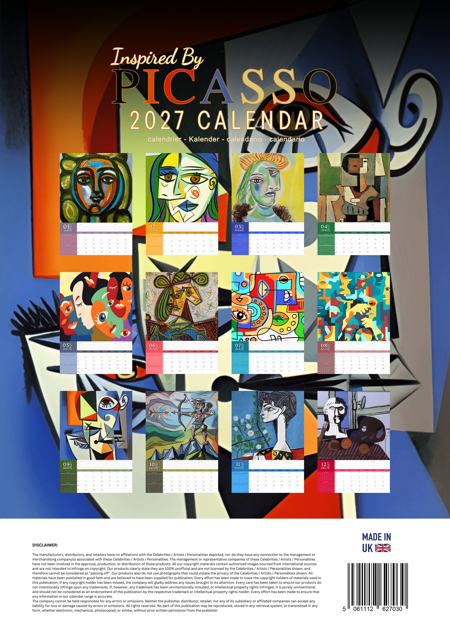 Picasso Art Calendar 2027 – M-PRA Range