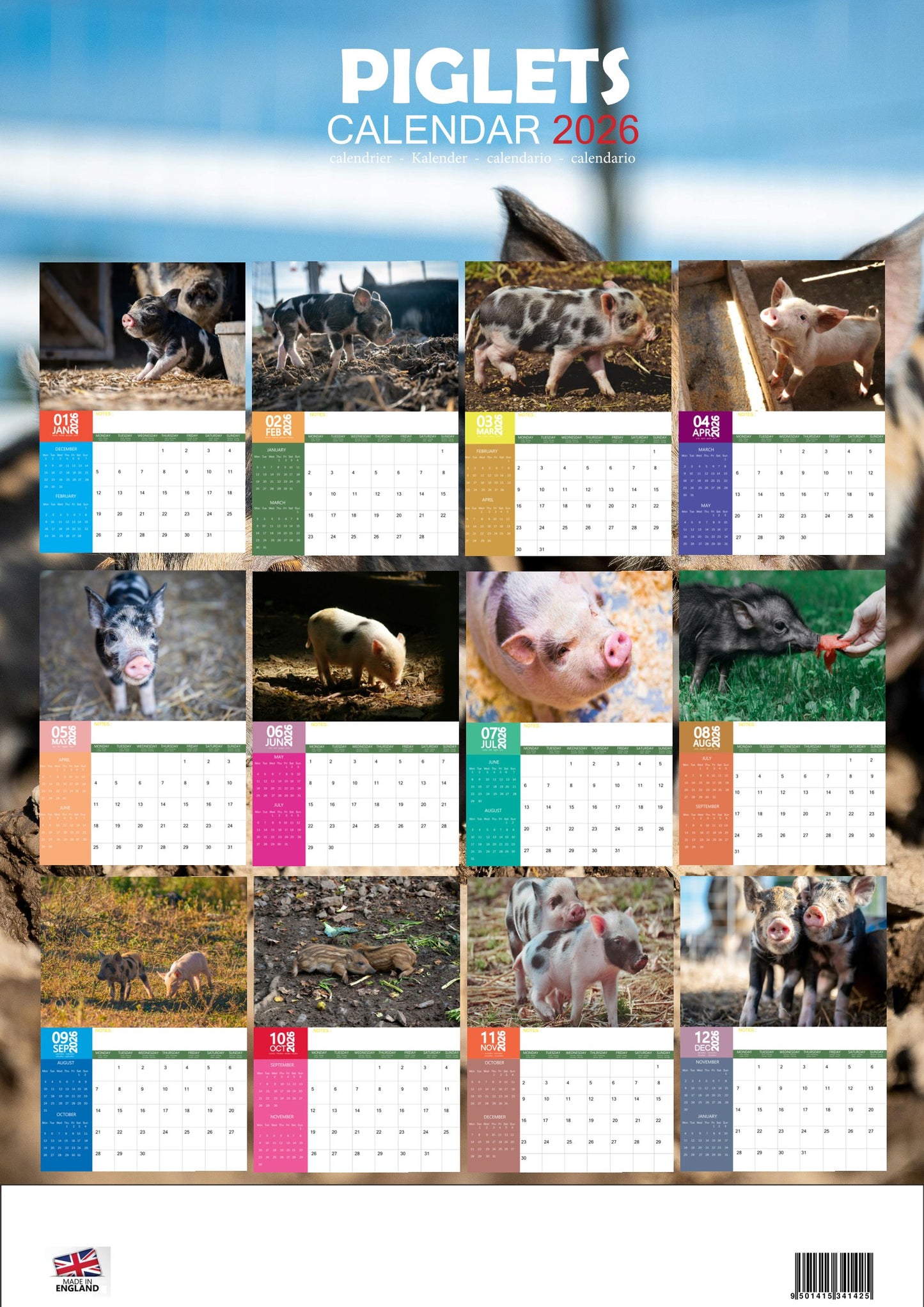 Piglets Calendar 2026 – M-PRA Range