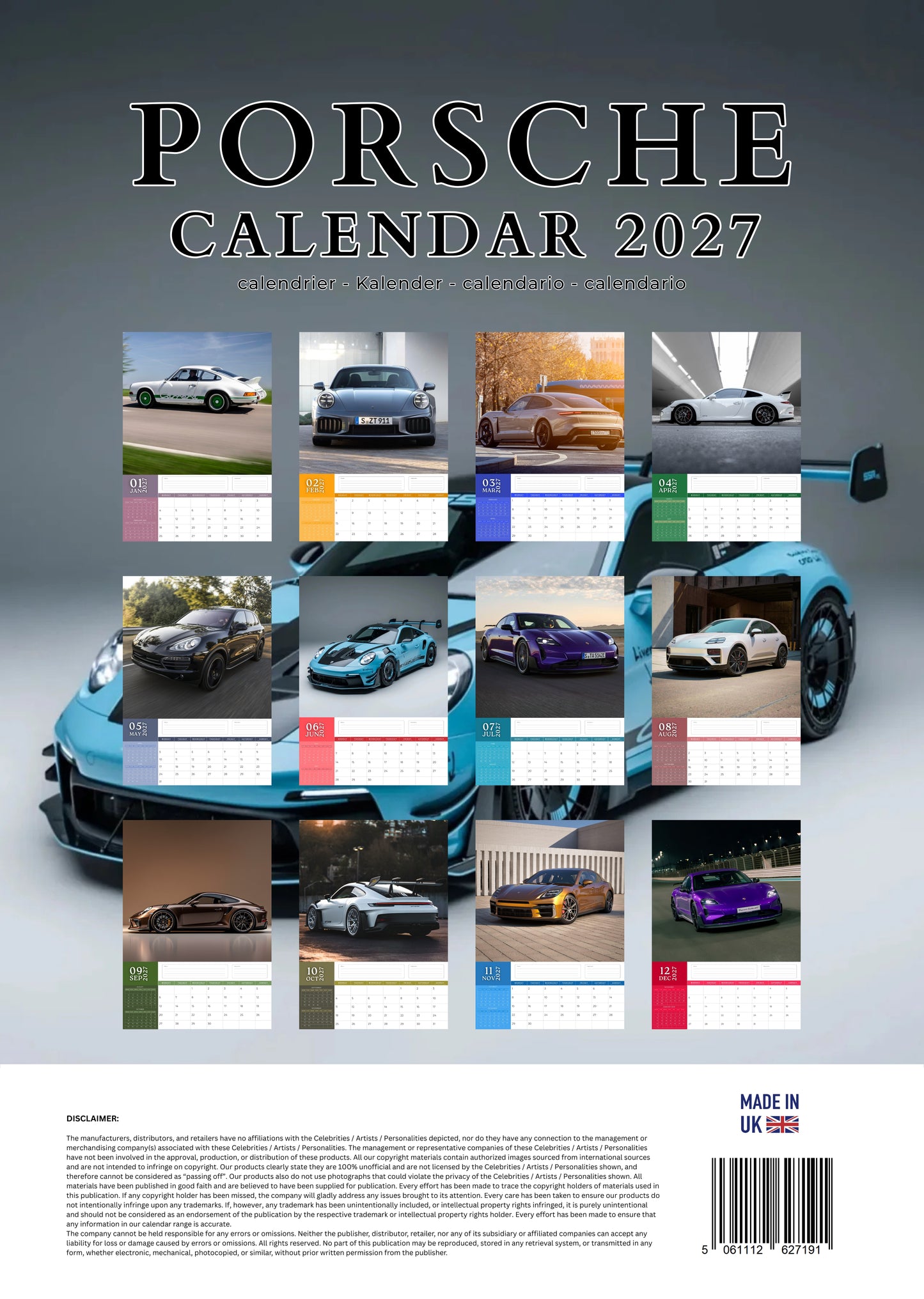 Porsche Transport Calendar 2027 – M-PRA Range