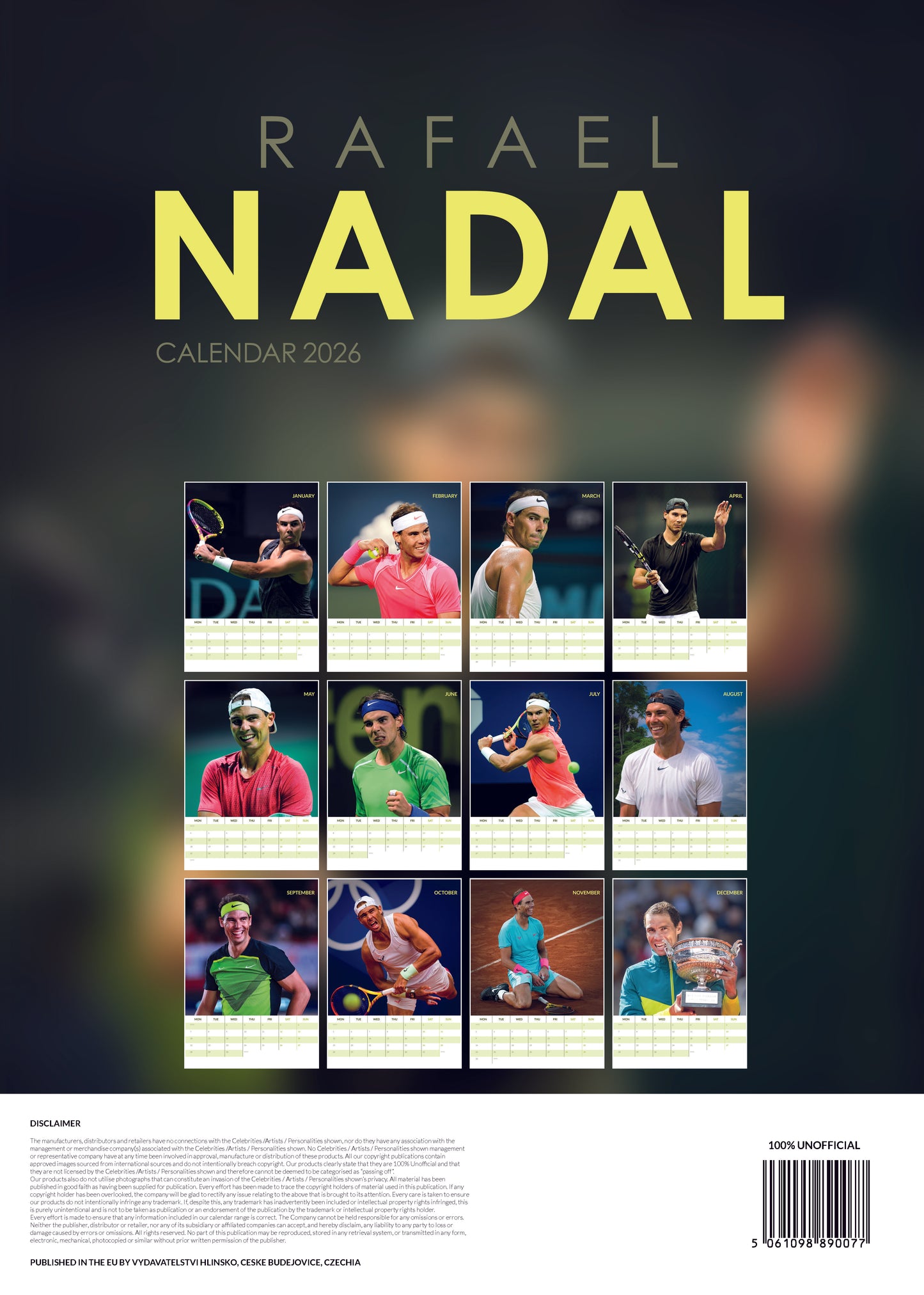 Rafael Nadal Calendar 2026 – RR Range