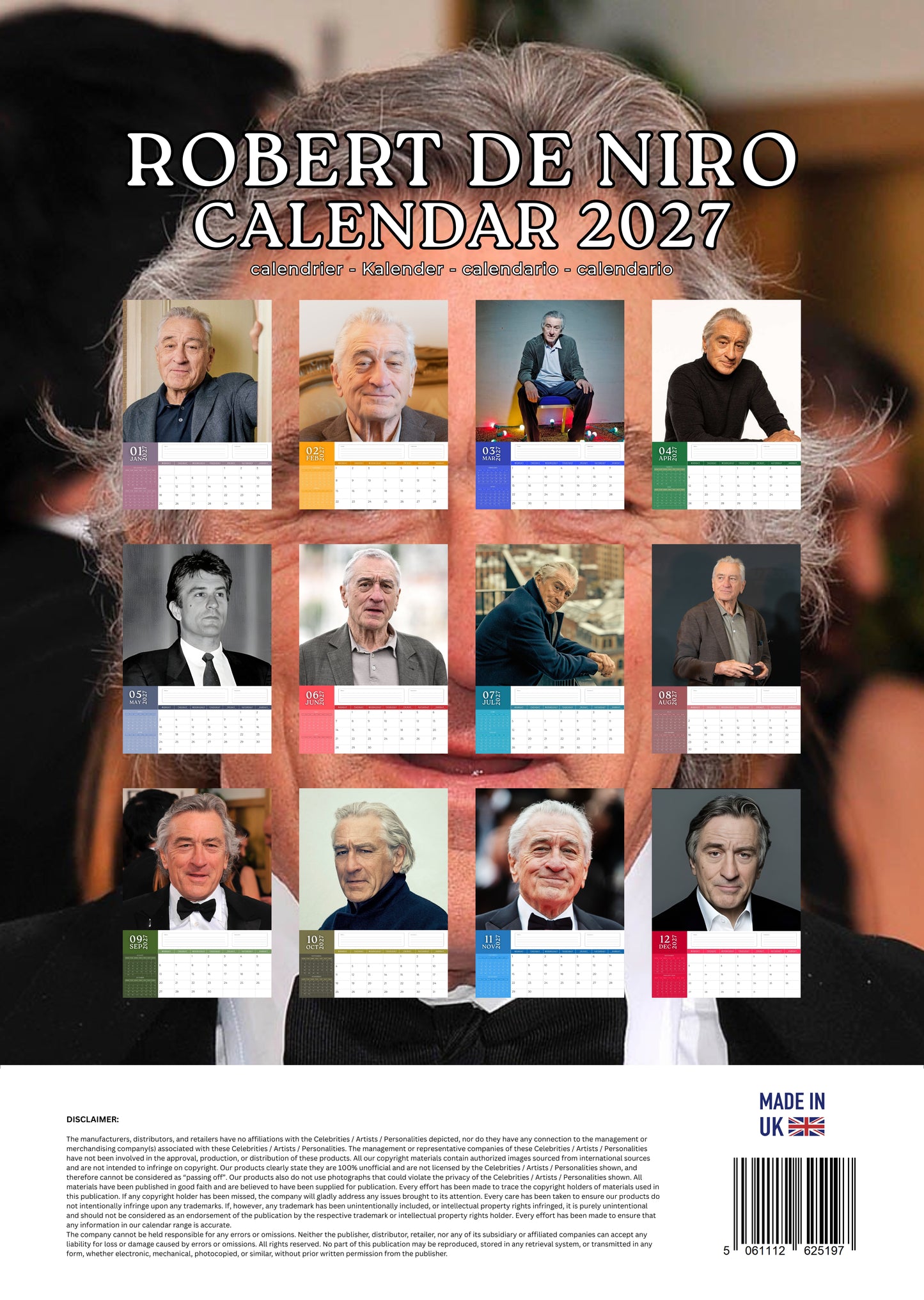 Robert De Niro Calendar 2027 – M-PRA Range