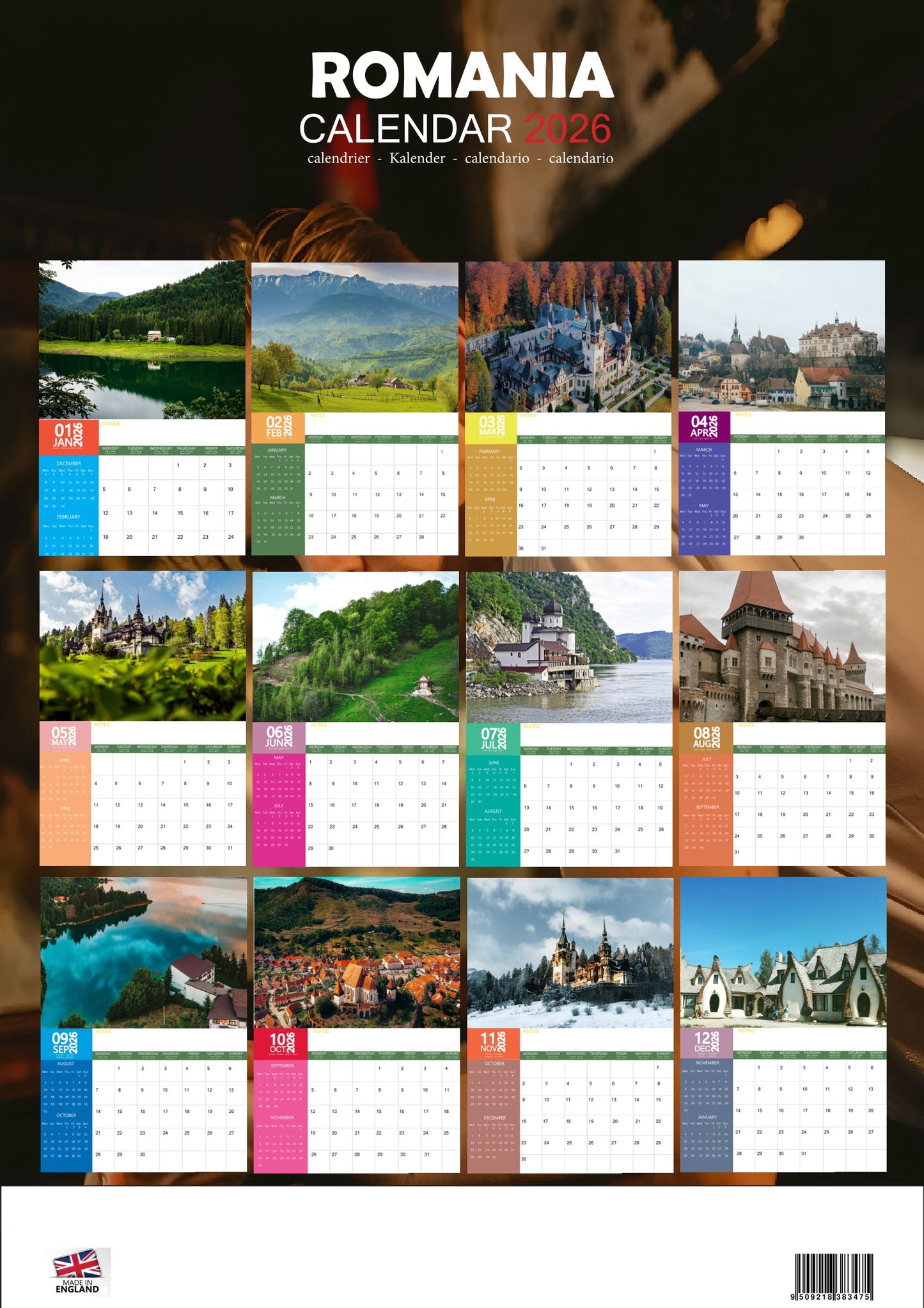 Romania Calendar 2026 – M-PRA Range