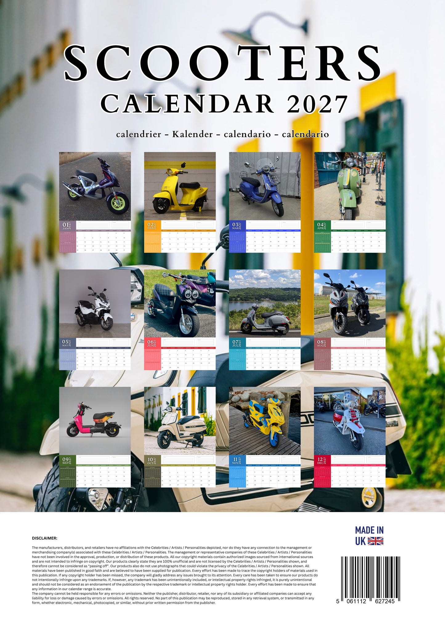 Scooters Transport Calendar 2027 – M-PRA Range