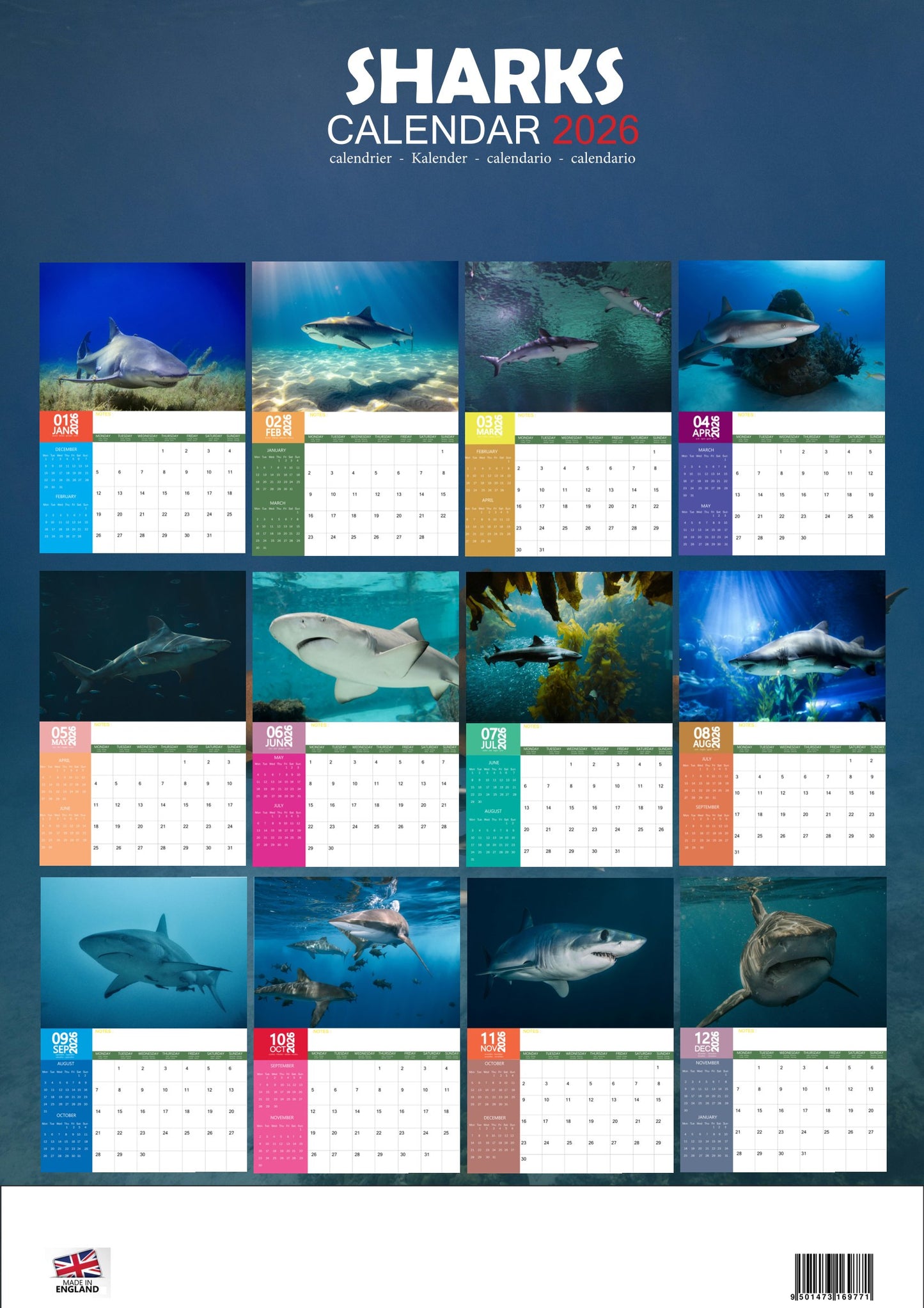 Sharks Calendar 2026 – M-PRA Range